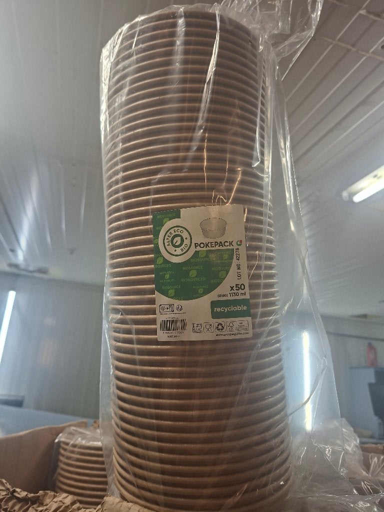 Papieren bakjes voor salade 1130 ml, Ophalen, Nieuw, Papier/karton