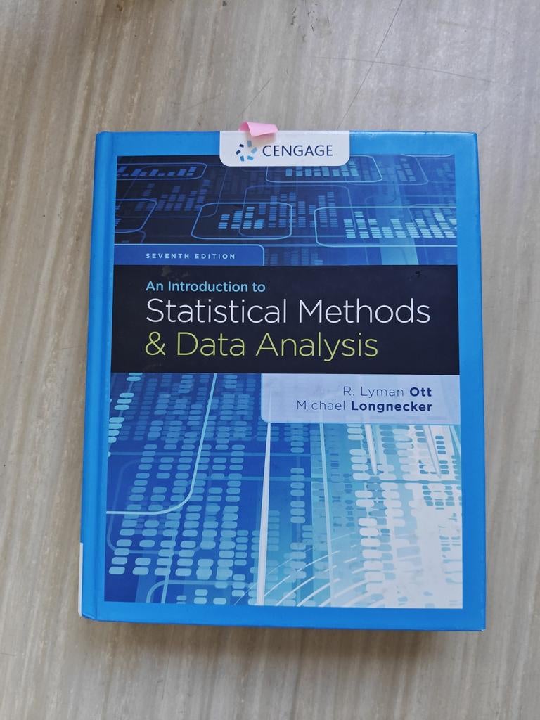 An introduction to statistical methods & data analysis, Ophalen of Verzenden, Beta, Zo goed als nieuw, WO