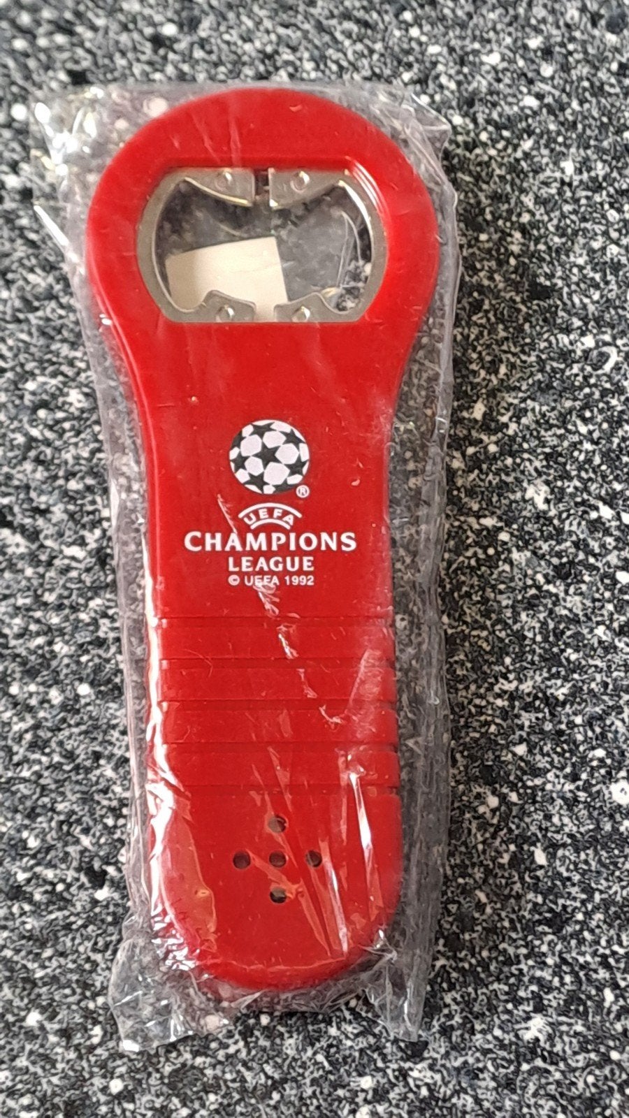 Vintage Champions League Flesopener Amstel UEFA 1992, Ophalen of Verzenden, Nieuw, Flesopener, Amstel
