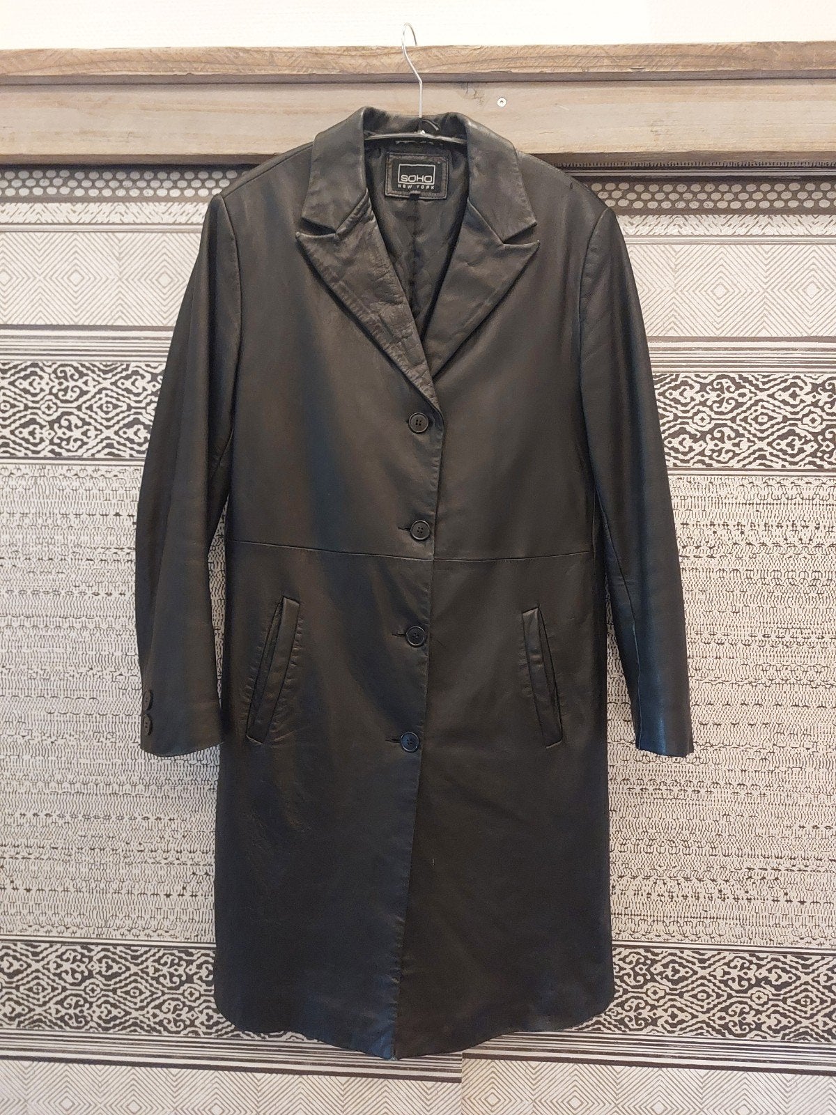 Jas leer Soho New York 38, Maat 38/40 (M), Zwart, Ophalen of Verzenden, Zo goed als nieuw