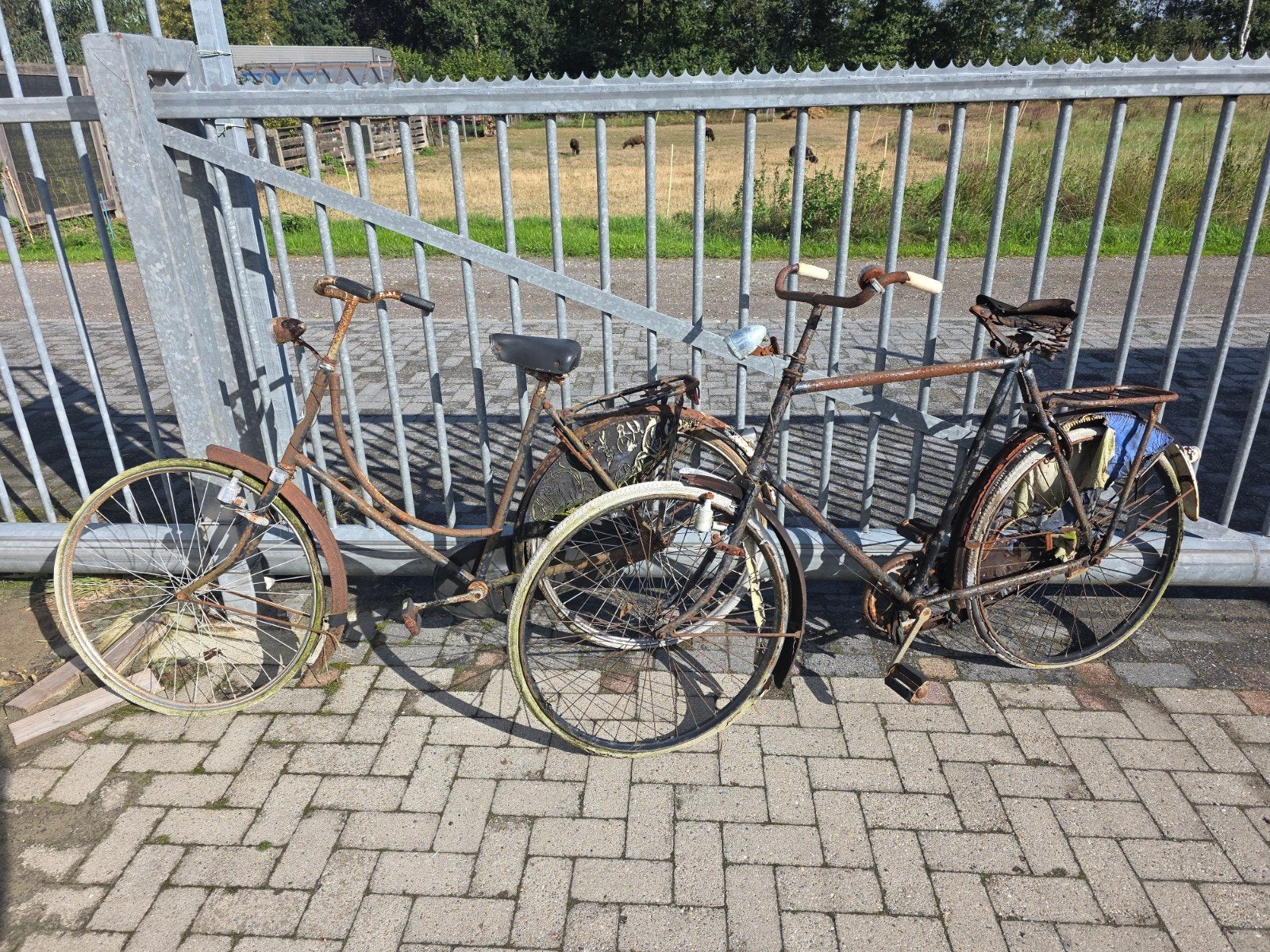 2 Antieke fietsen voor decoratie of verzamelaar, Fietsen en Brommers, Ophalen, Hateras