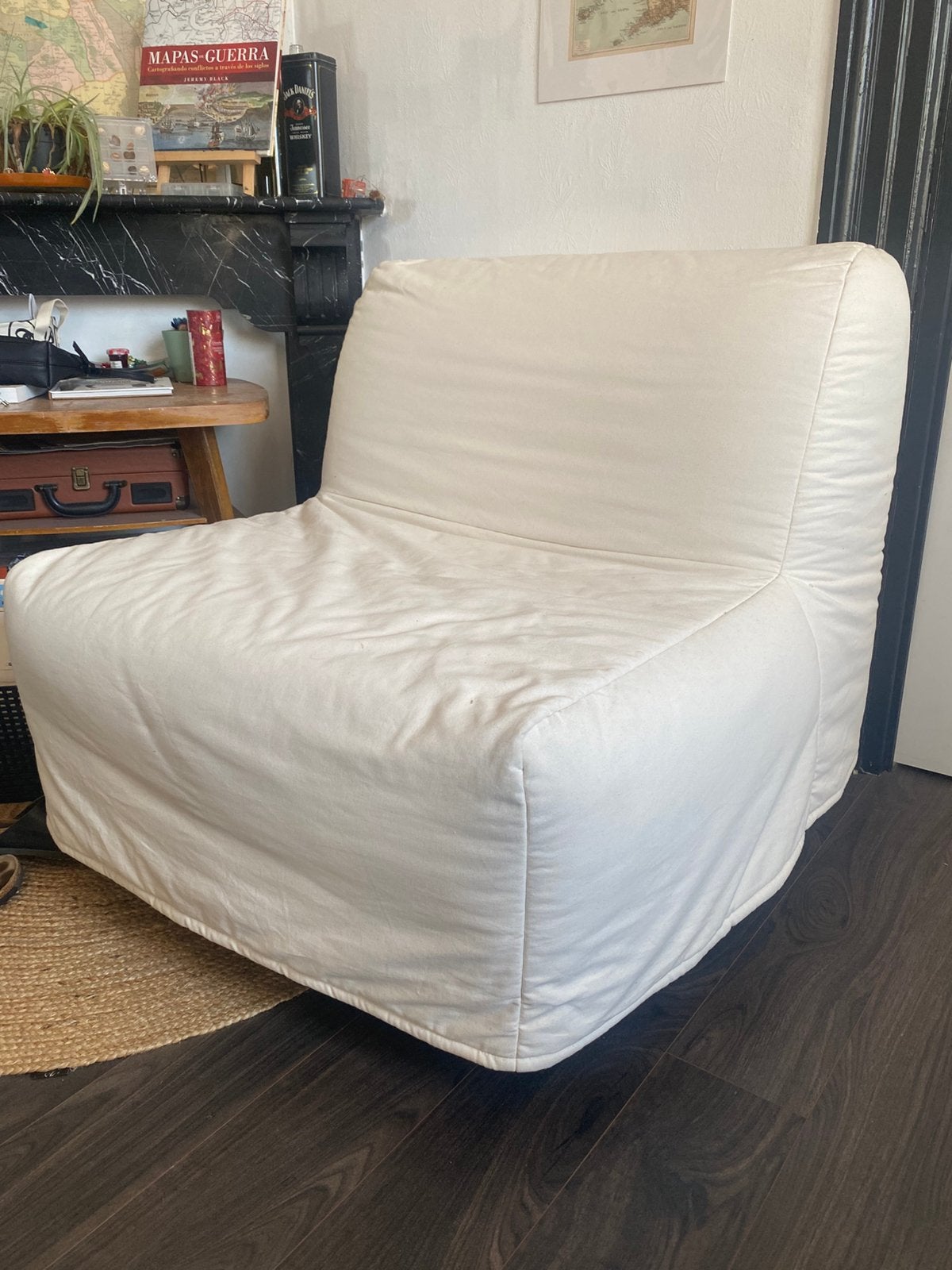 IKEA LYCKSEL-HAVET, Ophalen, Eenpersoons, Beige, 190 cm of minder