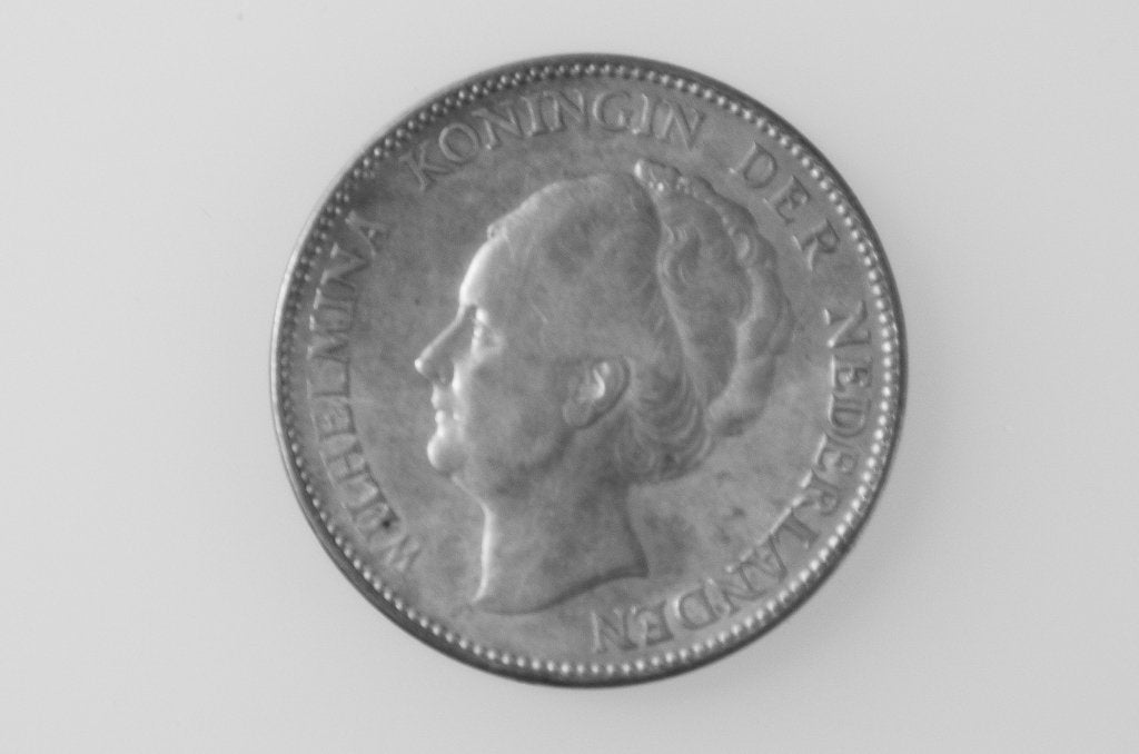 Zilveren Wilhelmina gulden uit 1930 in goede staat, Postzegels en Munten, Munten | Nederland, 1 gulden, Zilver, Ophalen of Verzenden