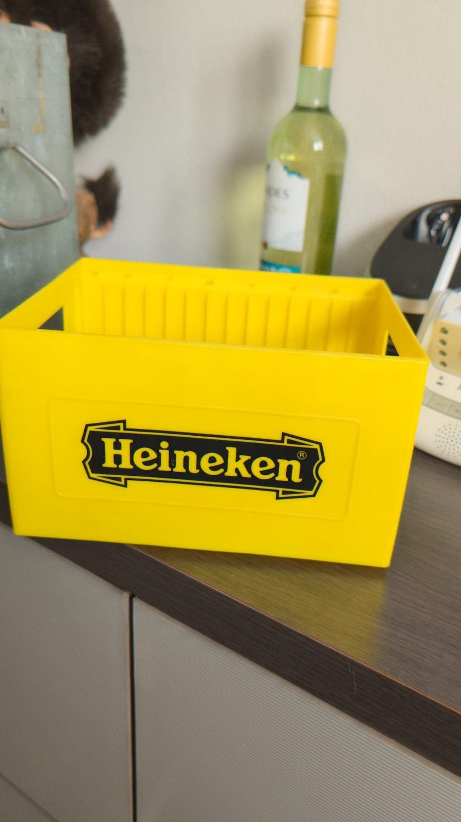 Heineken CD/DVD Opbergbakje - Geel Kunststof 5 stuks, Kunststof, Gebruikt, Minder dan 25 discs, Ophalen of Verzenden