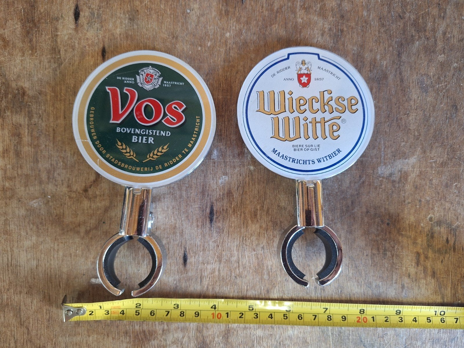 Originele Wieckse Witte + Vos bier biettaphendels als nieuw, Verzamelen, Ophalen of Verzenden, Zo goed als nieuw