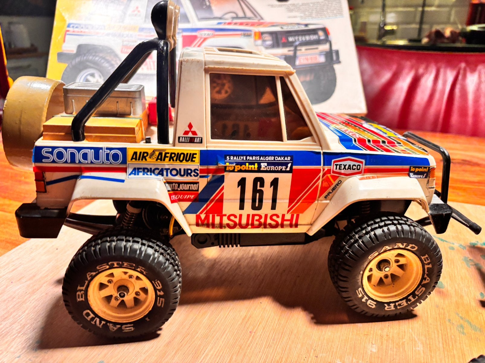 Tamiya Mitsubishi Pajero kit no 5844, Hobby en Vrije tijd, Ophalen of Verzenden, Gebruikt, Schaal 1:10, Auto offroad