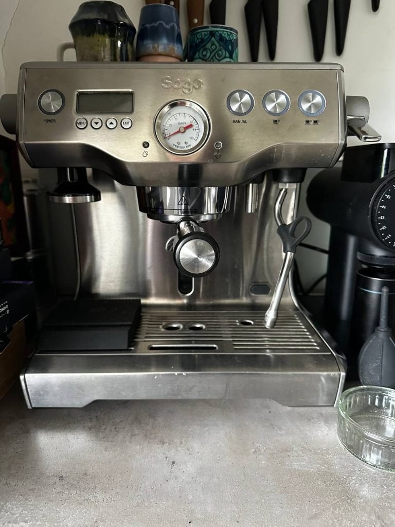 Sage The Dual Boiler (SES920, Brushed Stainless Steel), Ophalen, Nieuw, Espresso apparaat