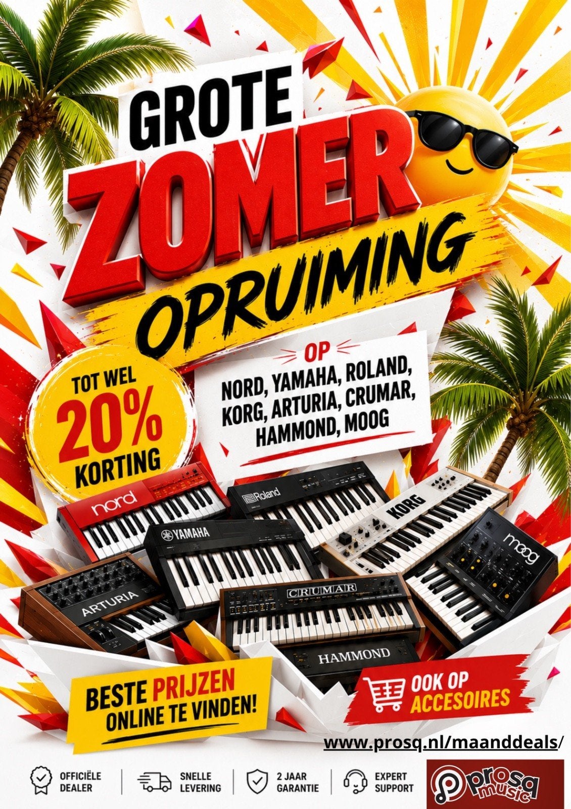 Grote Zomer Opruiming Synthesizers & Keyboards Check de Site, Overige merken, Info@prosq.nl, Nord street, Nieuw