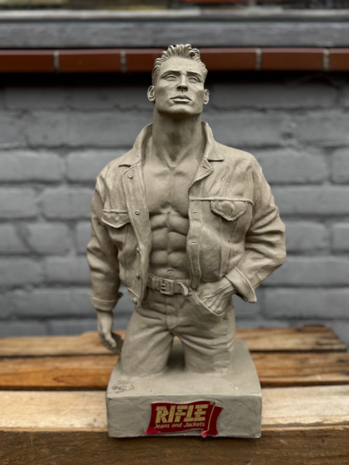 Rifle Jeans oud reclame beeld, Ophalen, Gebruikt, Mens