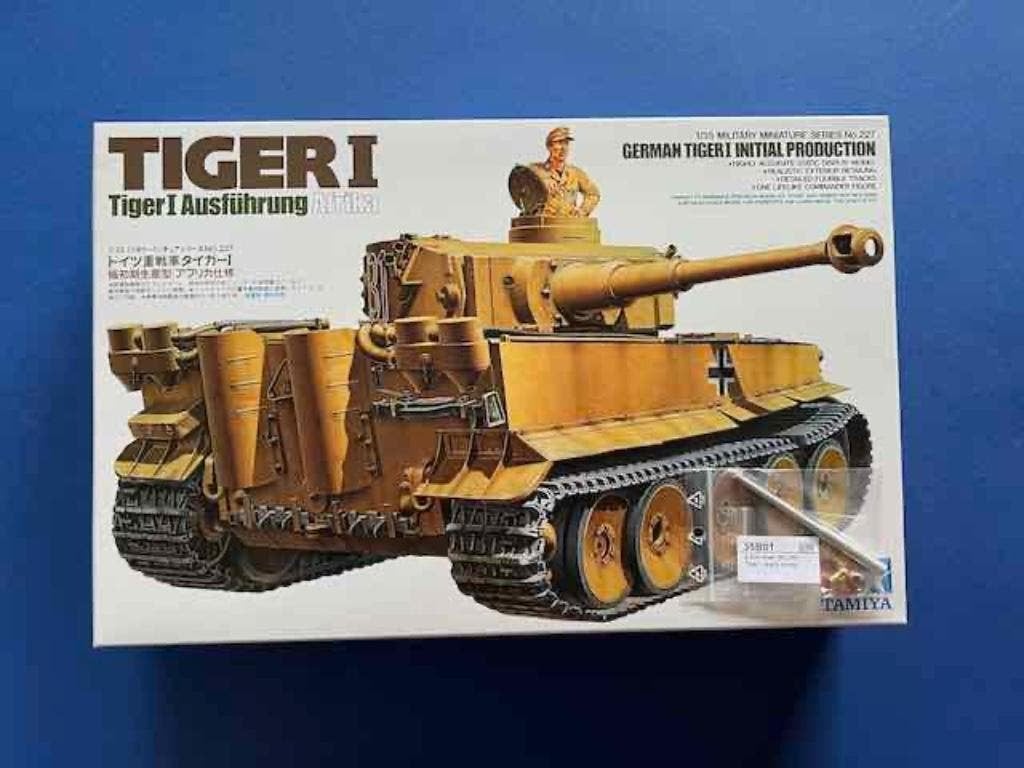 Tamiya	35227	German Tiger I Tank Initial Prod. 1/35 incl alu, Verzenden, Nieuw, 1:32 tot 1:50, Italeri