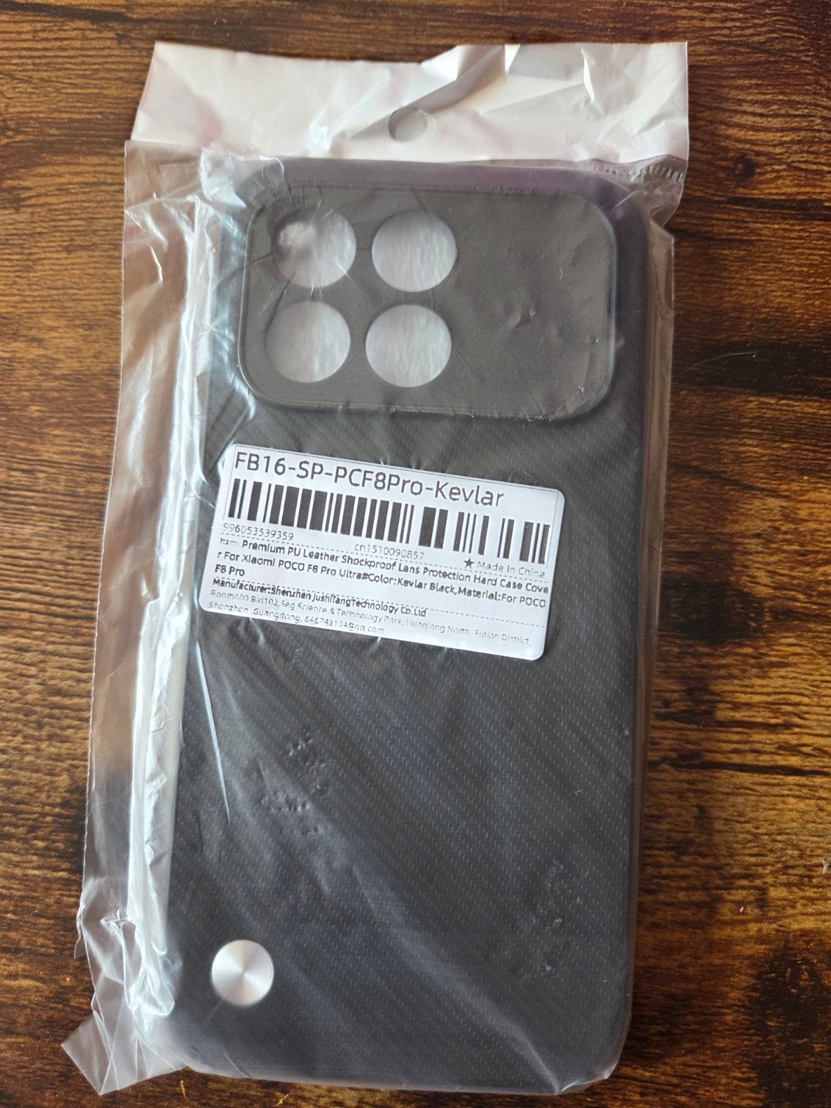 Hoesje voor Xiaomi Poco F8 Pro - Zwart Kevlar Look, Ophalen of Verzenden
