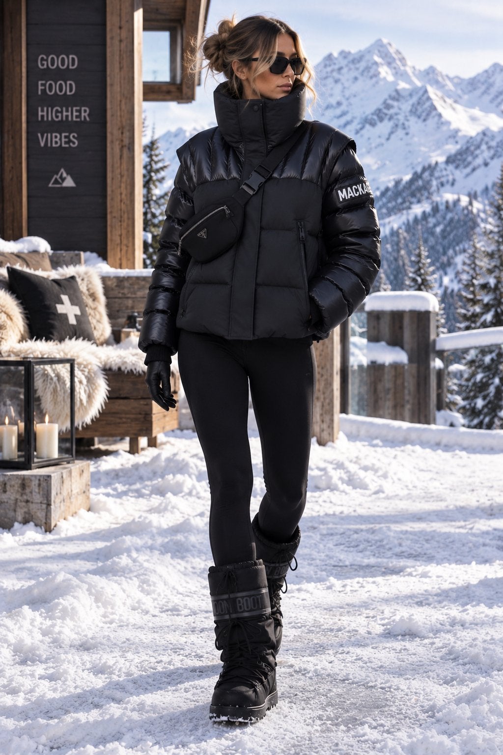 Mackage Vesna 2-in-1 puffer jas/bodywarmer zwart maat XL/42, Zwart, Maat 42/44 (L), Nieuw, Mackage