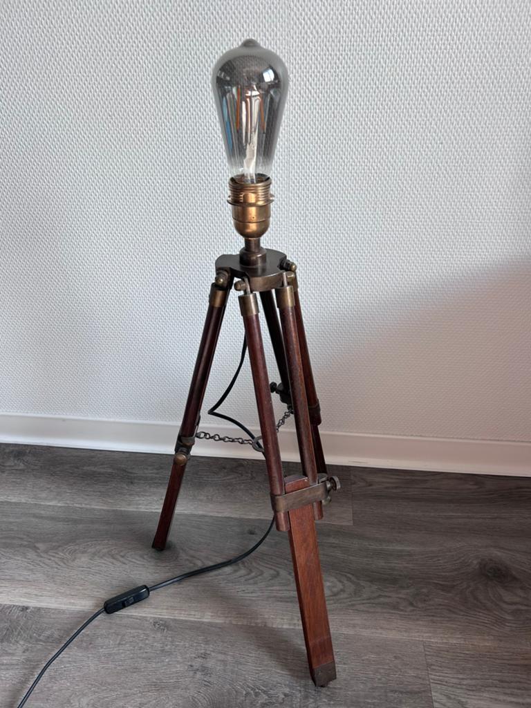 Oude statieflamp, Verzenden, Zo goed als nieuw, Minder dan 100 cm