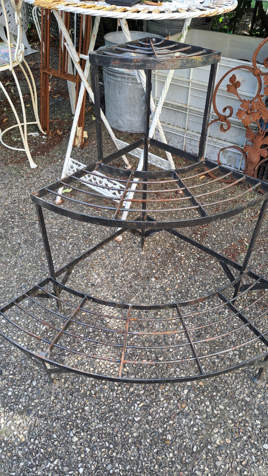 Metalen hoekplantenrek - 2 etages, Ophalen