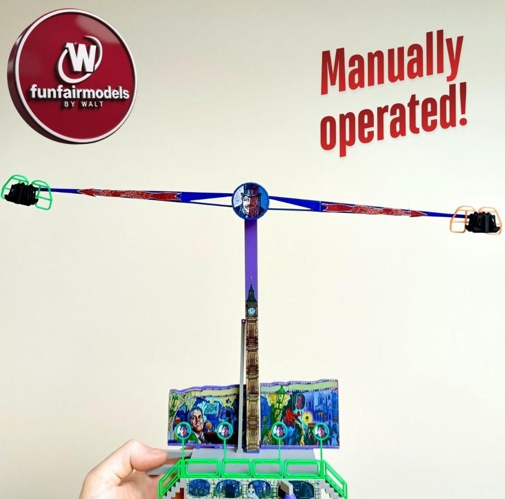 booster paars kermis attractie schaal 1:87 H0 *ZONDER MOTOR*, Hobby en Vrije tijd, Verzenden, Nieuw, 1:50 tot 1:144