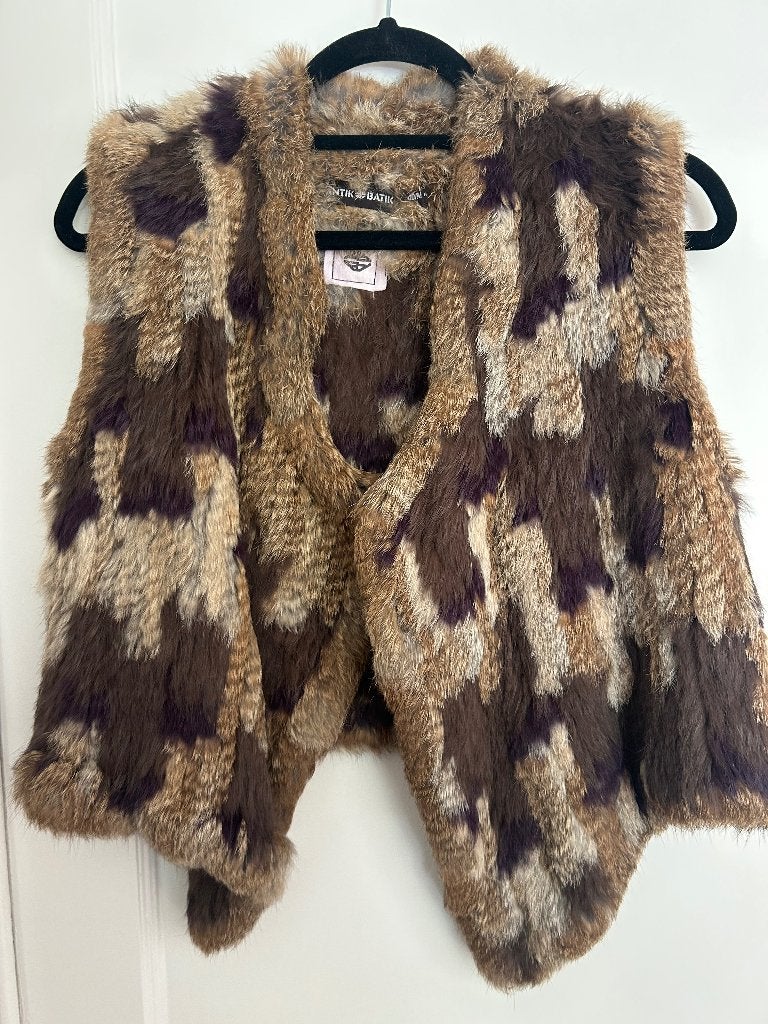 Gilet Antik Batik, Maat 38/40 (M), Bruin, Verzenden, Zonder mouw