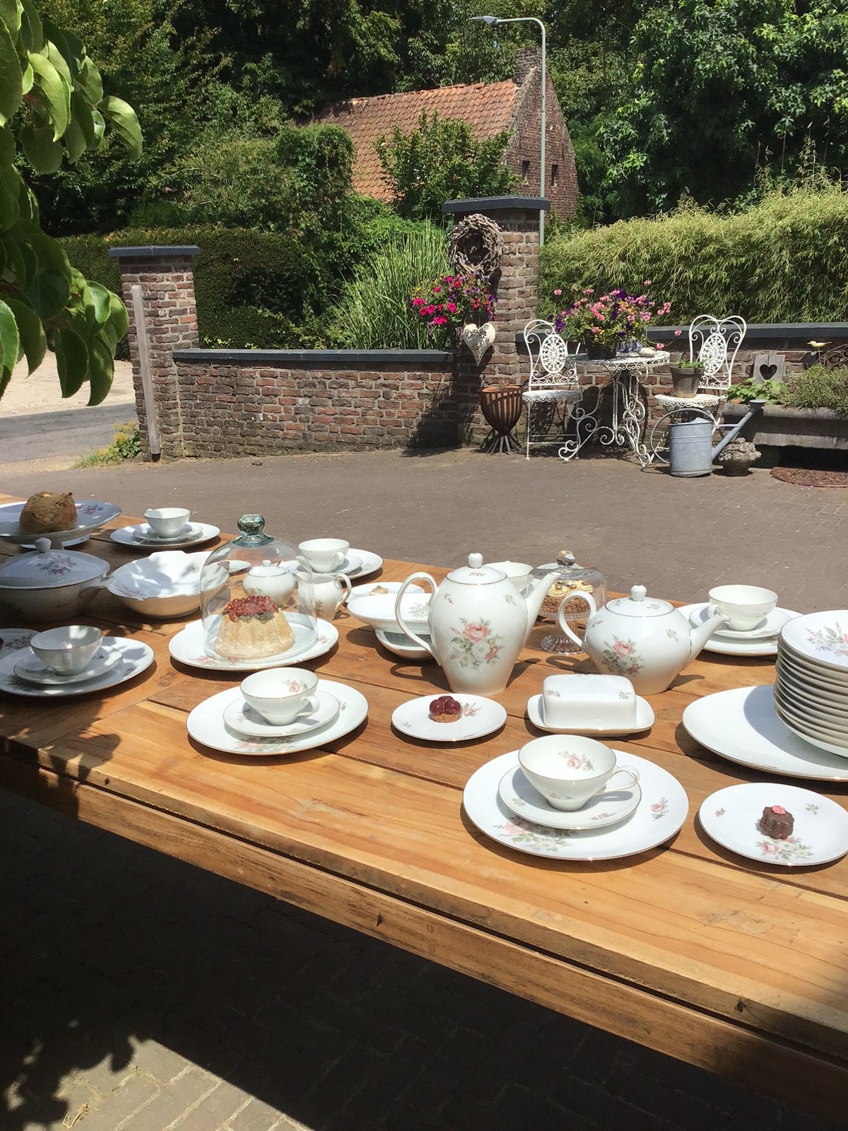 Uitgebreid Johann Haviland Bavaria servies - Rozenmotief, Ophalen