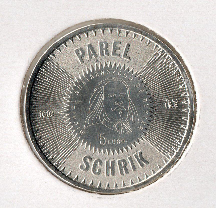 5 Euro 2007 Michiel de Ruyter, Verzenden, Koningin Beatrix, Zilver, Euro's