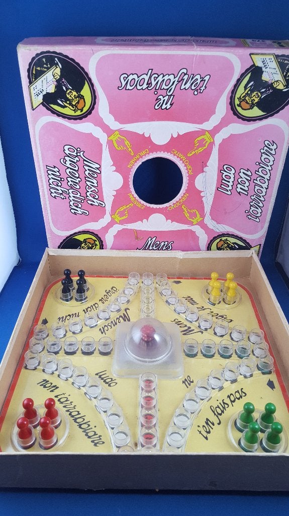 Vintage Mens Erger je Niet, Pop-o-Matic, Jumbo. 4A3, Tweedehands verkoop, Tweedehands verkoop, Gebruikt, Ophalen of Verzenden