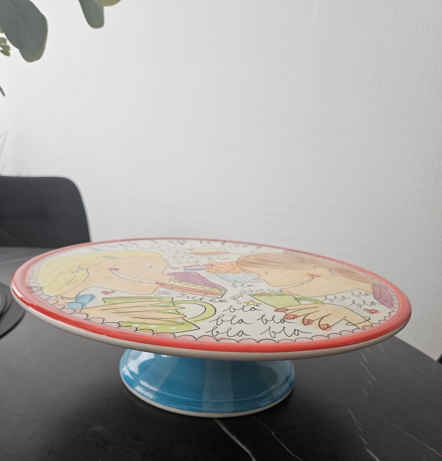 Blond amsterdam taart plateau, Ophalen of Verzenden, Zo goed als nieuw, Aardewerk, Overige typen