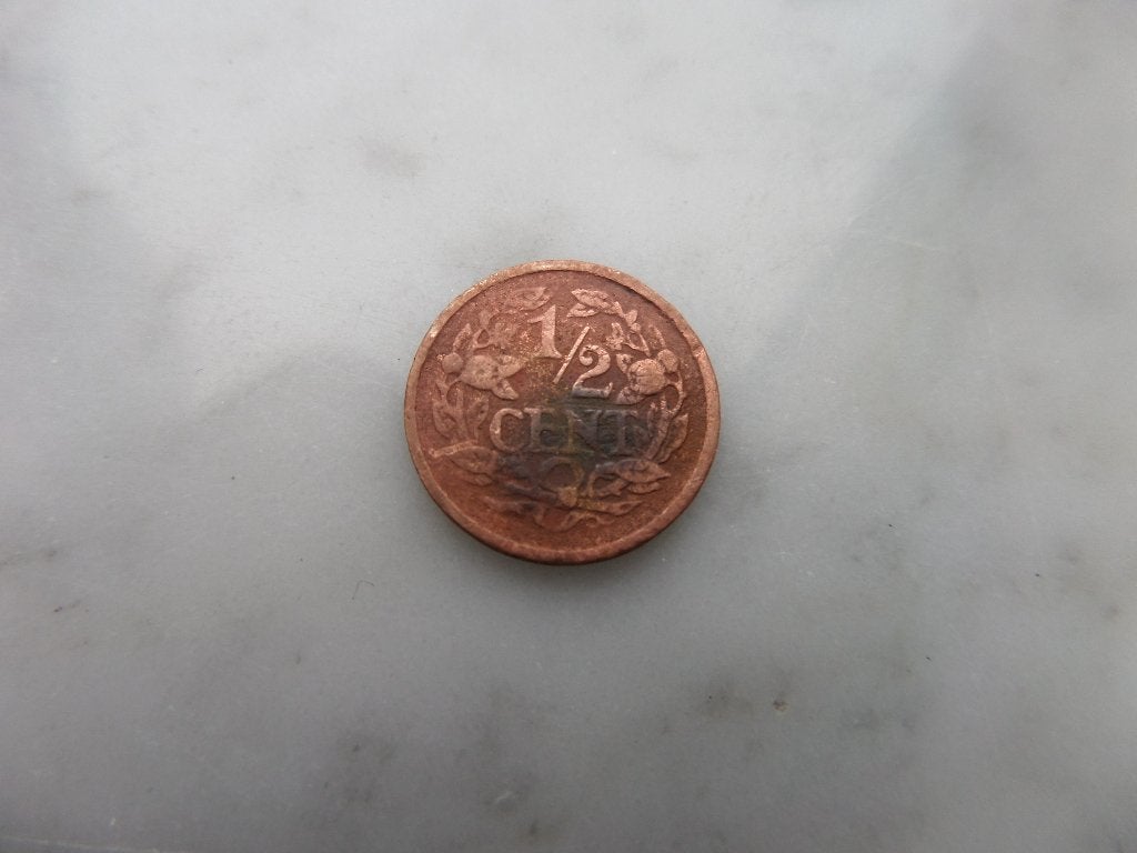 Oude halve cent, Postzegels en Munten, Ophalen of Verzenden, Koningin Wilhelmina, Overige waardes, Losse munt