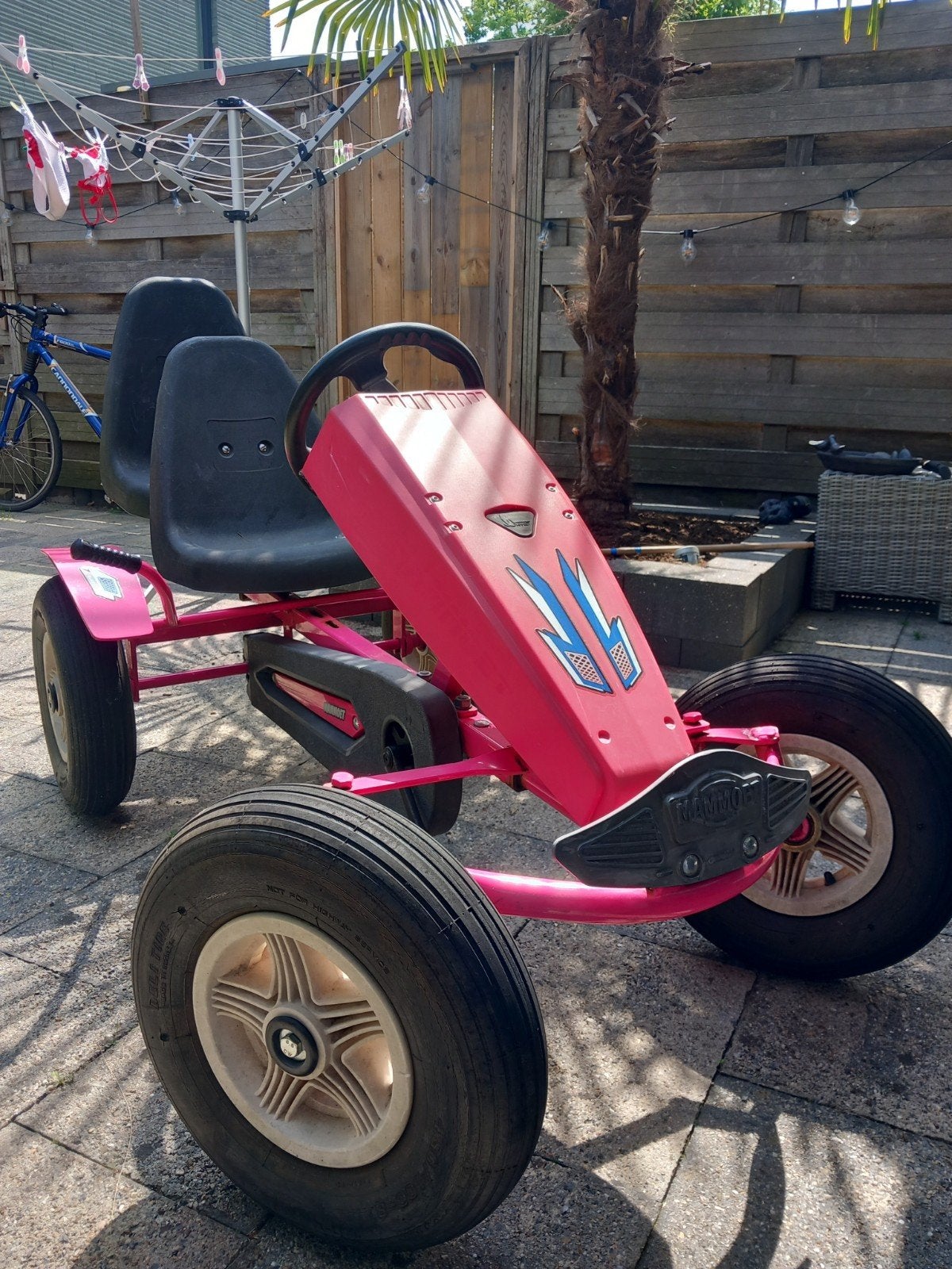 Roze skelter met twee zitjes - Mammoet, Ophalen, Gebruikt, Trapvoertuig