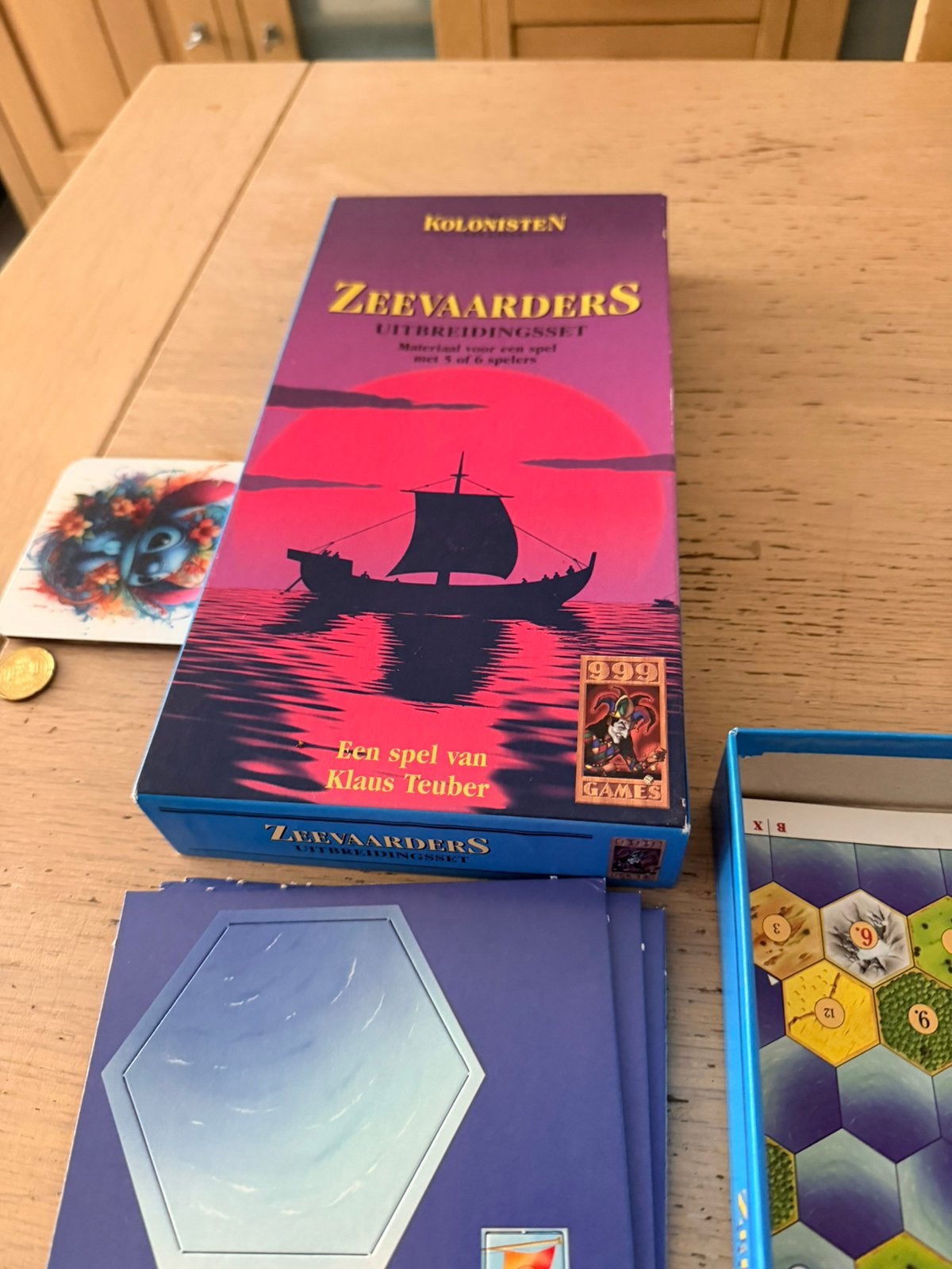Kolonisten van catan zeevaarders 5-6spelers hout inhoudnieuw, Ophalen of Verzenden, Zo goed als nieuw