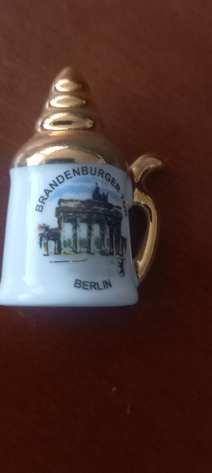 Vingerhoed Brandenburger Tor Berlijn, Gebruikt, Reliëf, Ophalen of Verzenden, Buitenland