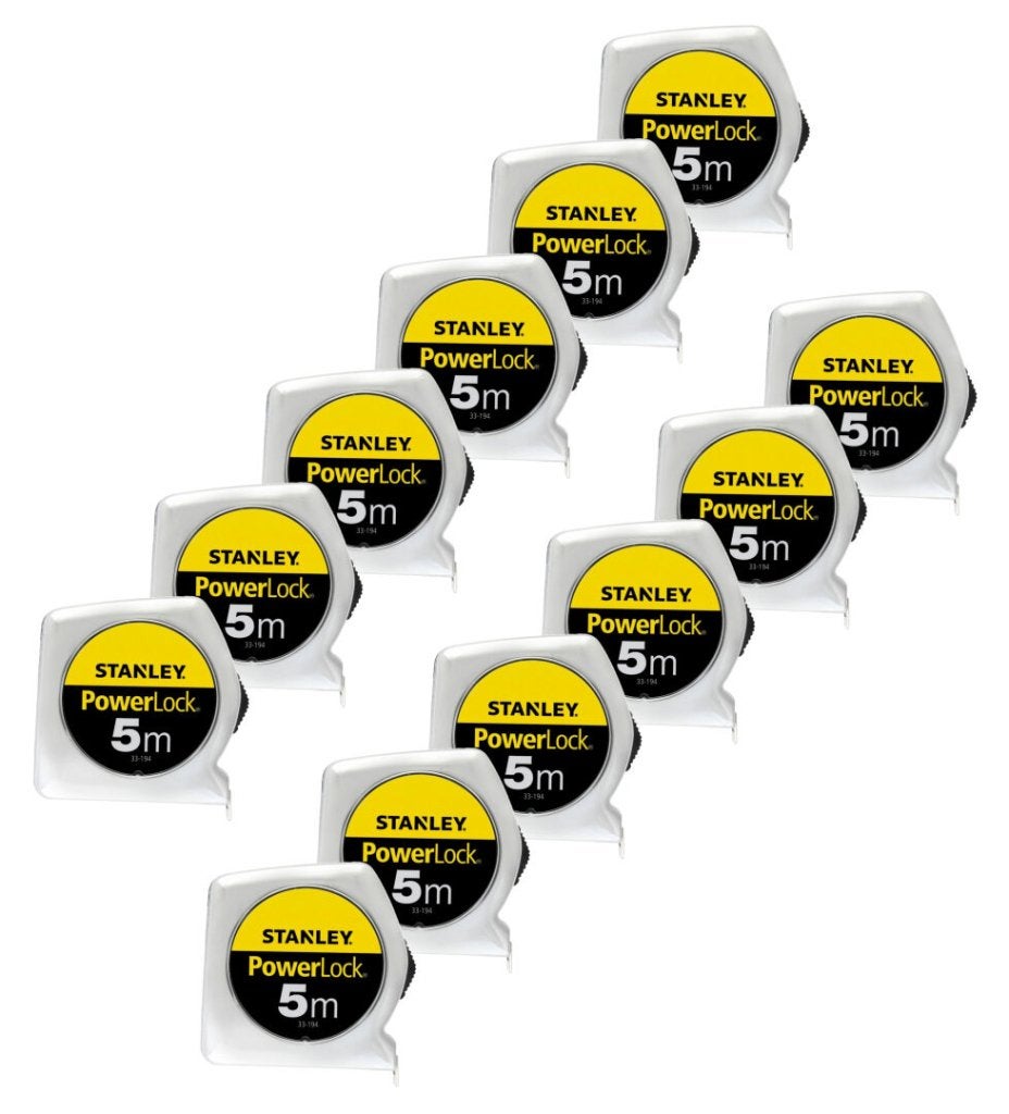 Stanley 0-33-194/12 12 x Rolbandmaat Powerlock 5m - 19mm, Niet ingevuld, Niet ingevuld, Niet ingevuld