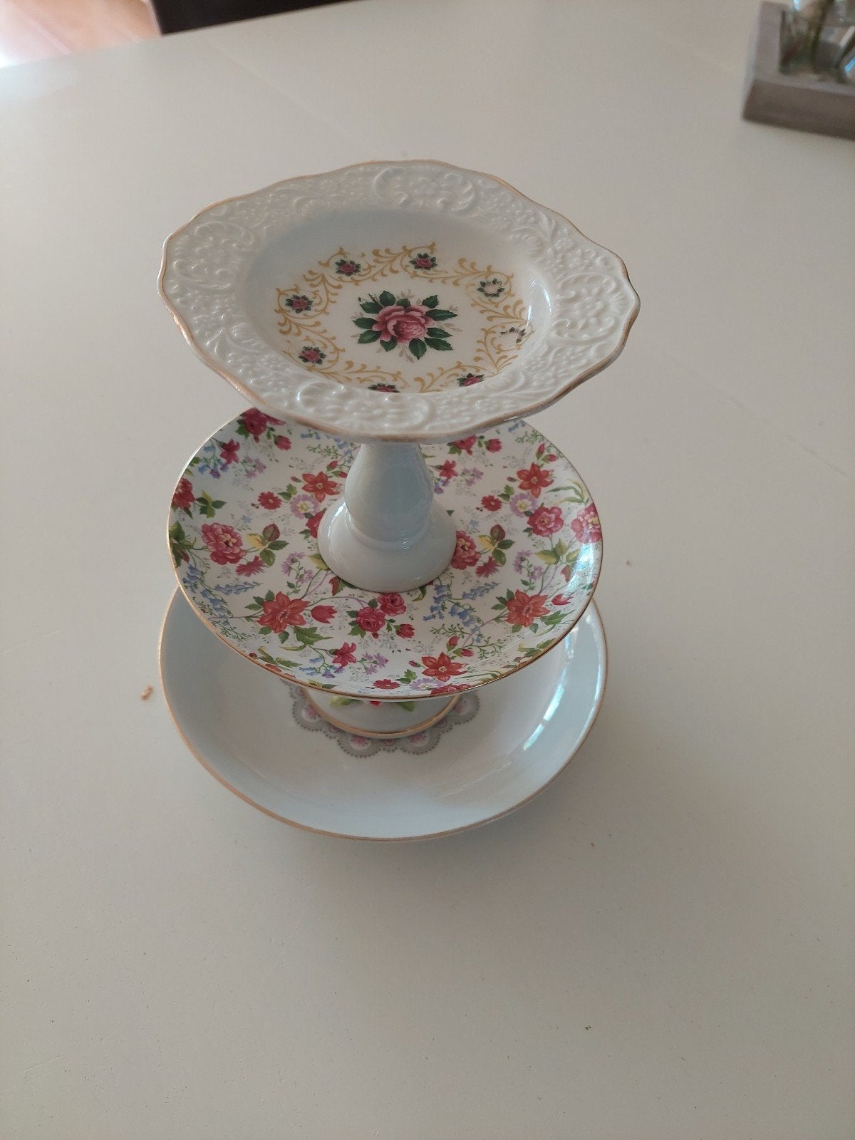 Vintage etagere. 3 laags Bavaria Creidslitz, Ophalen of Verzenden, Porselein, Overige stijlen, Schaal of Schalen
