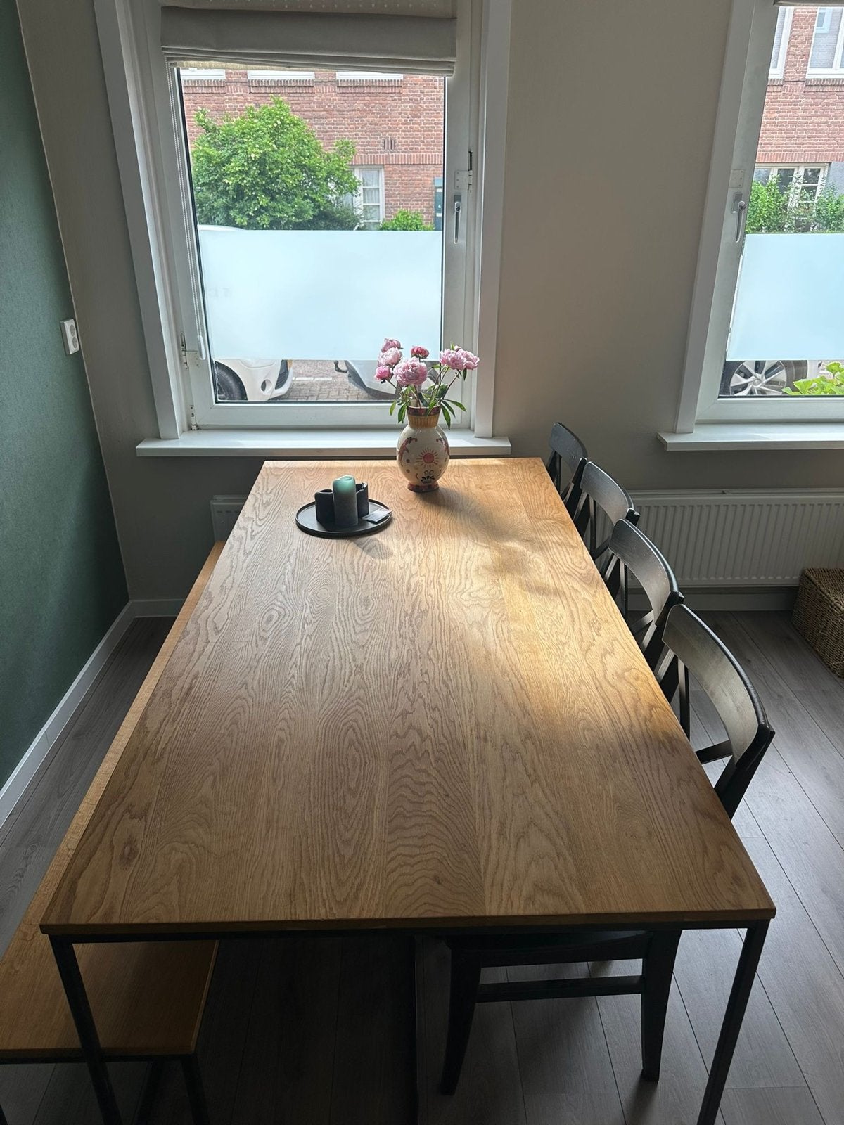 Eettafel Eikenhouten - 200x100, Ophalen, 100 tot 150 cm, Eikenhout, 200 cm of meer
