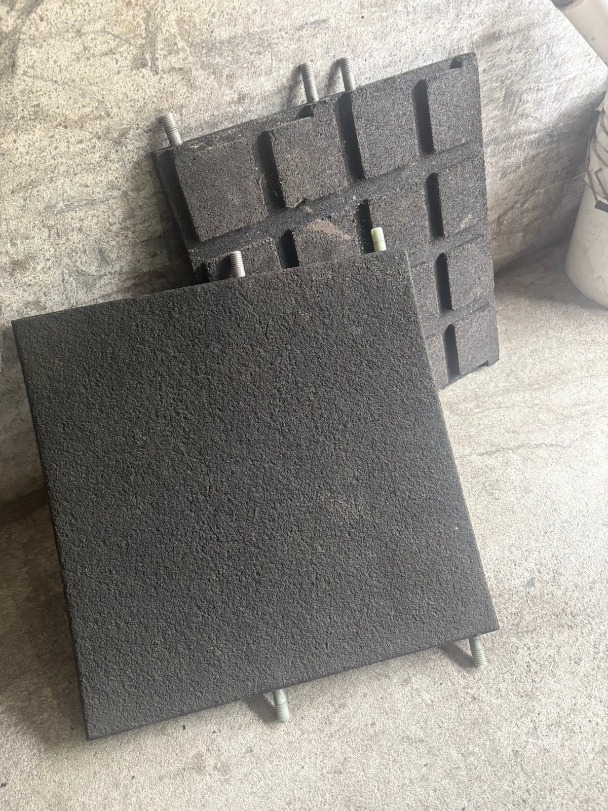 Rubberen tegels 50x50 4,5 cm, Ophalen, Gebruikt, Rubber, Overige typen