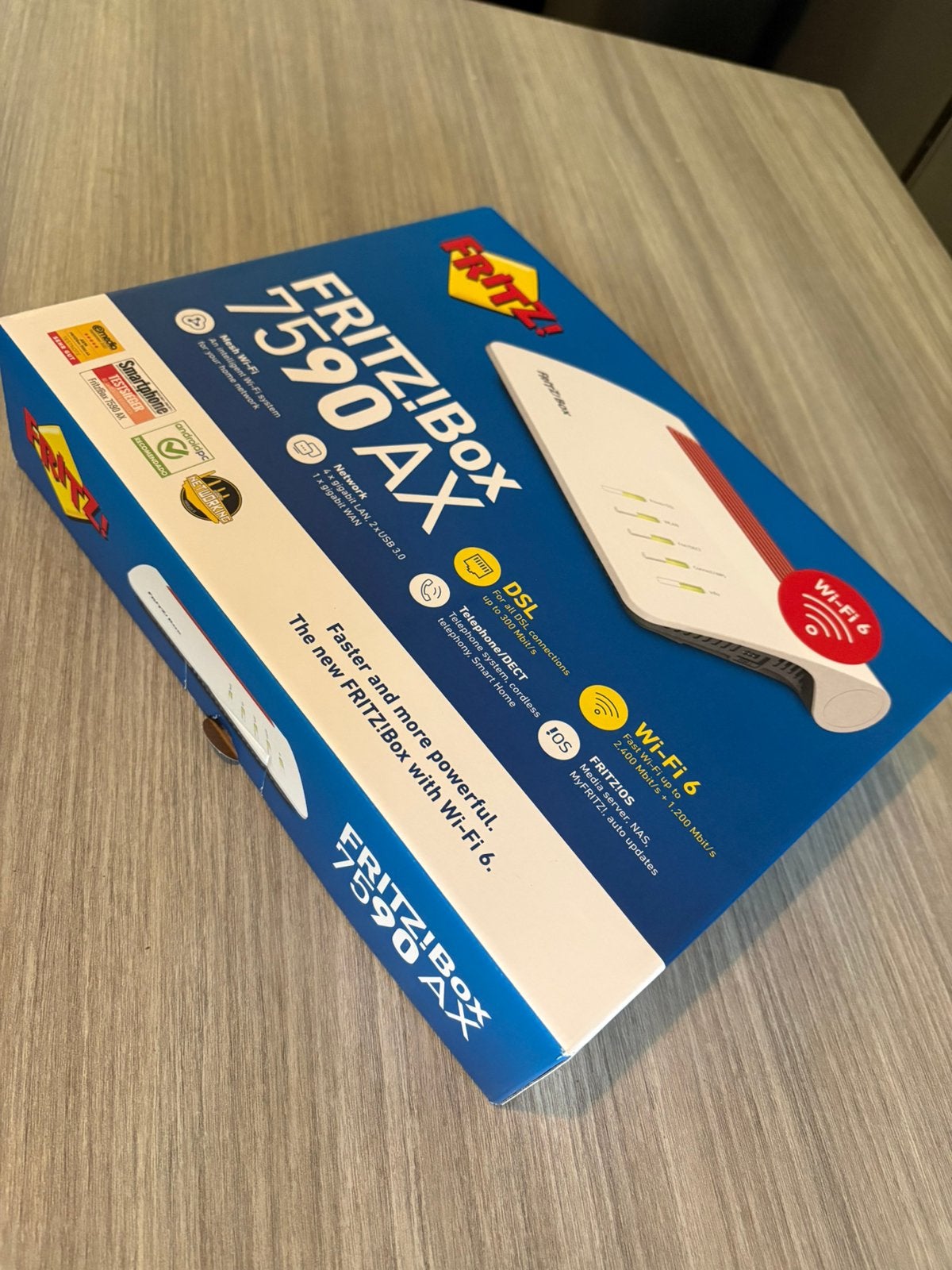 NIEUW FRITZ!Box 7590 AX - Wi-Fi 6 Router met Modem, Ophalen of Verzenden, Nieuw, Router met modem