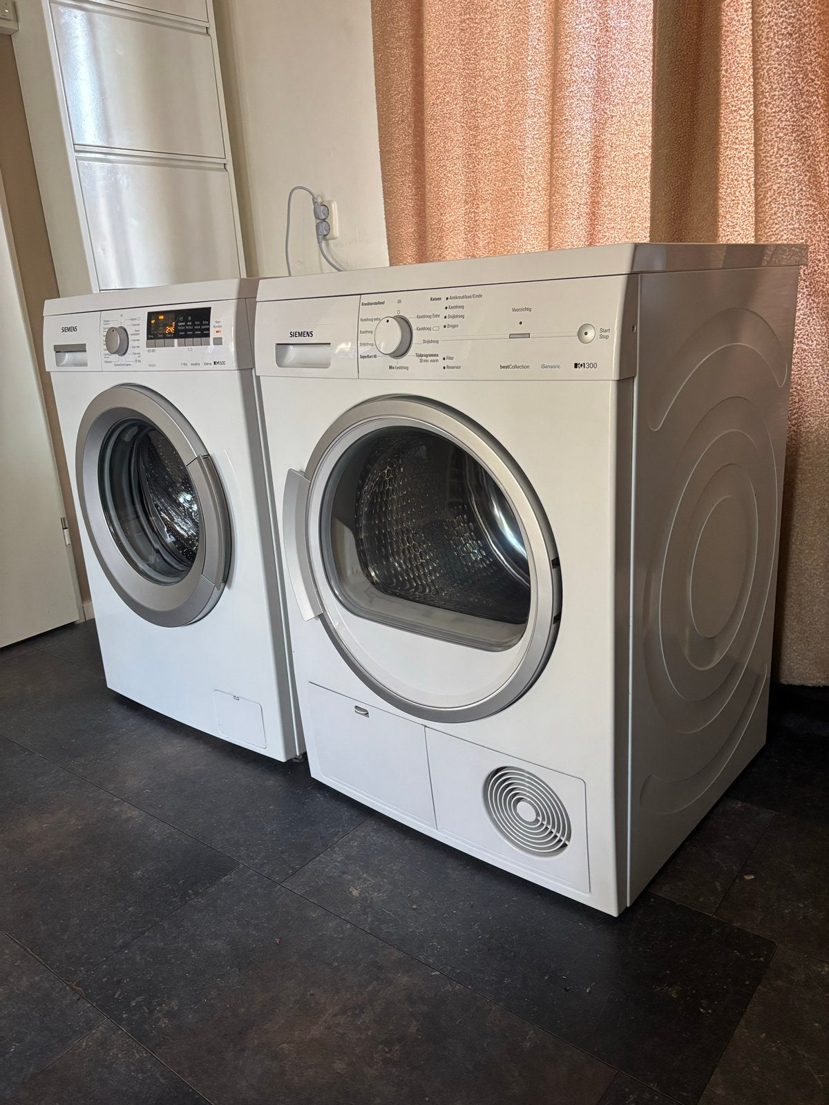 Siemens wasmachine en condensdroger set 8kg!!, Witgoed en Apparatuur, 8 tot 10 kg, Ophalen, Gebruikt, 85 tot 90 cm