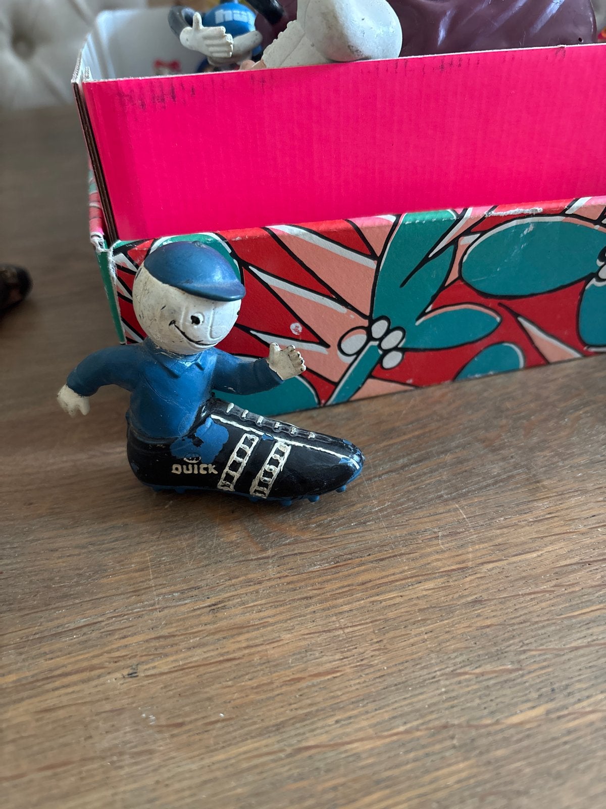 Vintage Quick Voetbalspeler Figuur - Uniek Verzamelobject, Ophalen of Verzenden, Gebruikt