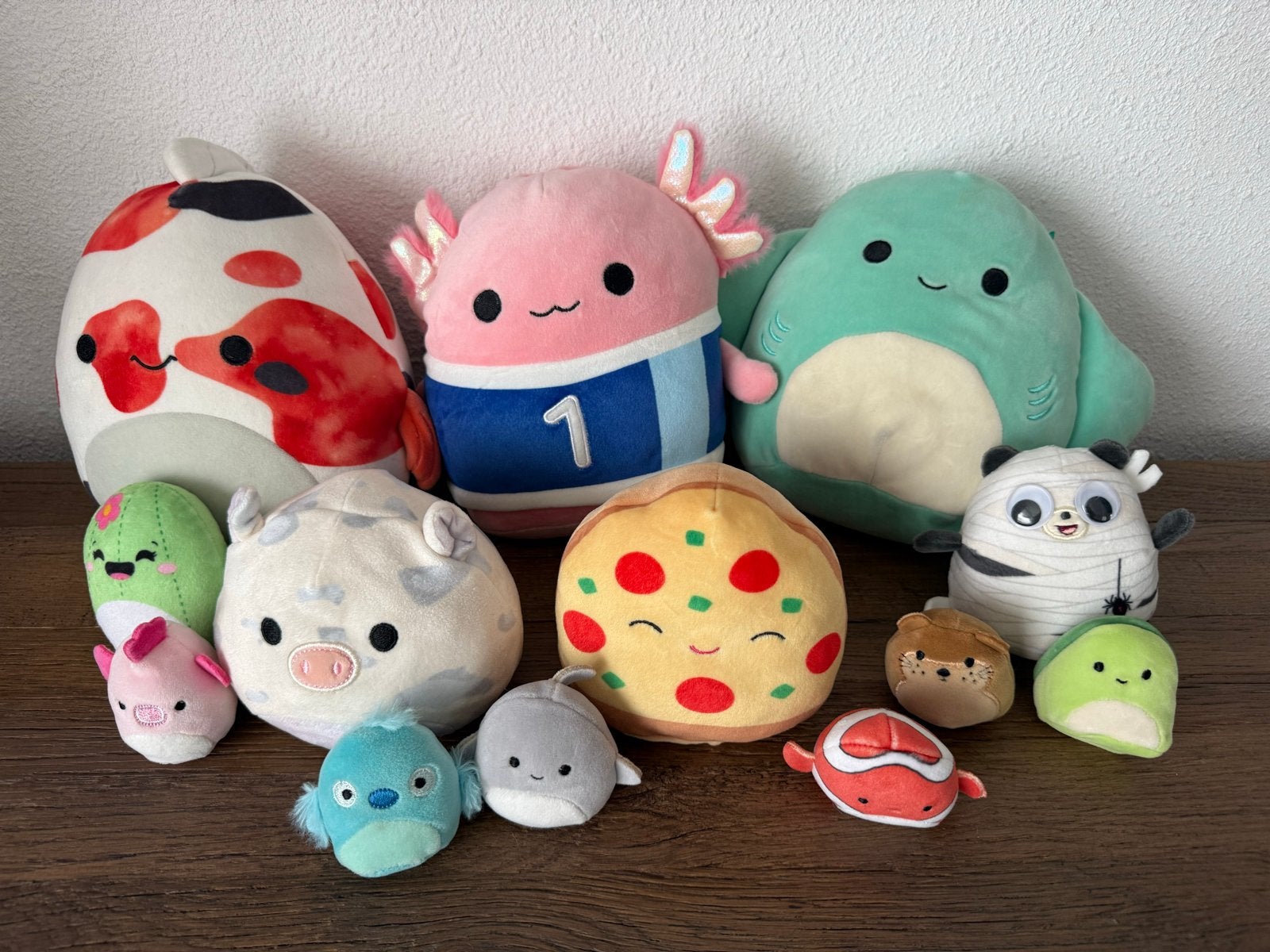 Grote collectie Squishmallows flip a mallow knuffels, Gebruikt, Overige karakters, Overige typen, Ophalen of Verzenden