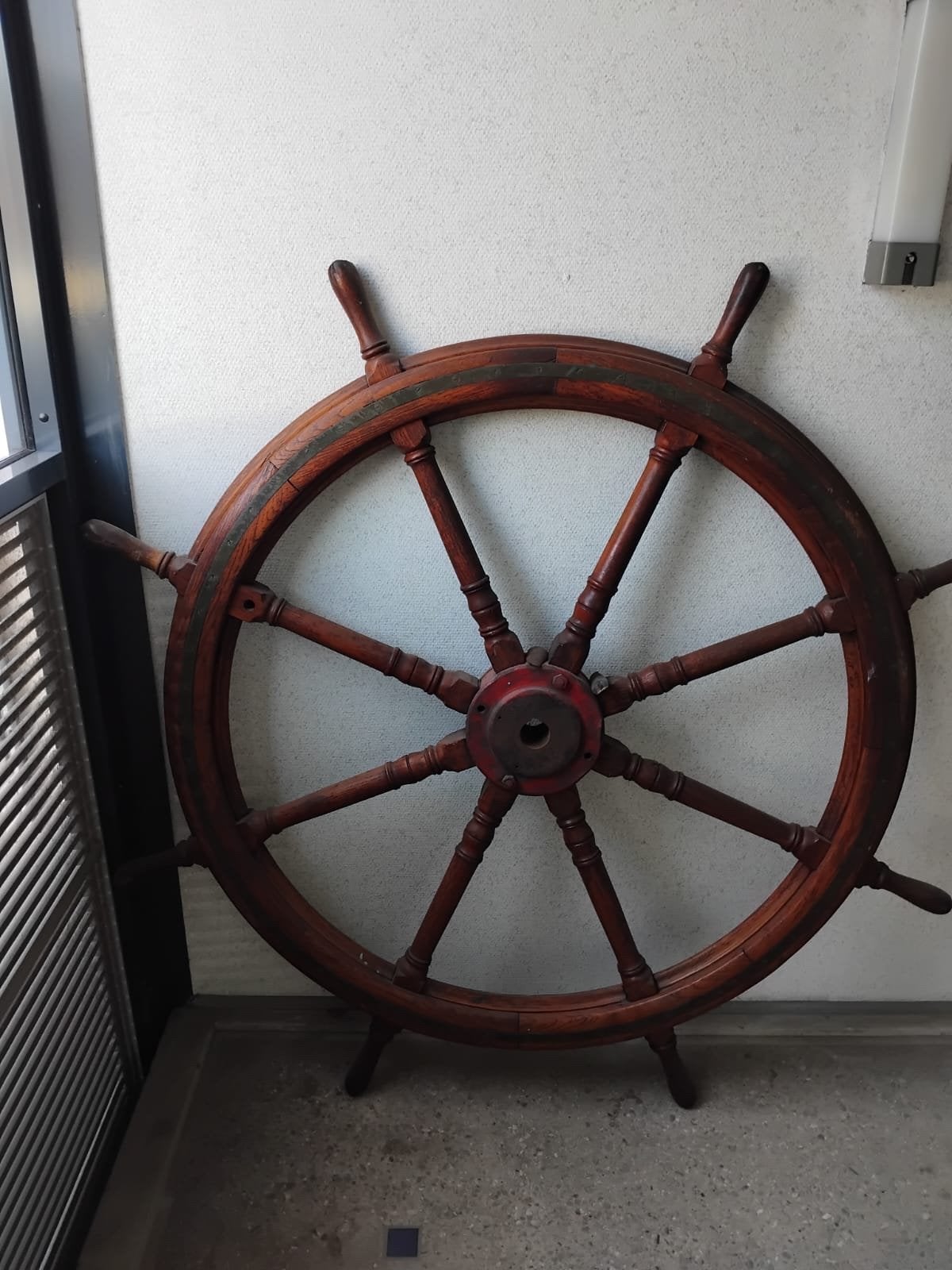 Antiek Houten Scheepsroer - Decoratief Stuurwiel, Ophalen