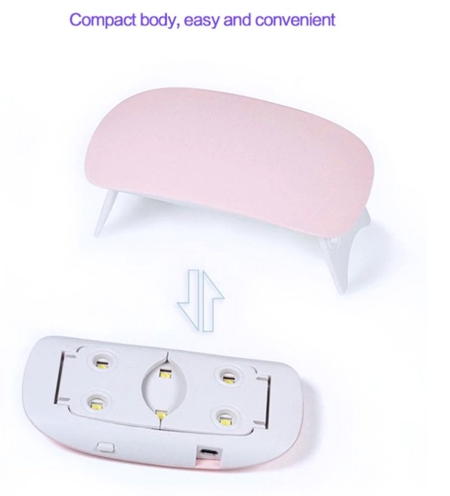 Mini UV 6W nageldroger 6 LED, Nieuw, Ophalen of Verzenden, Toebehoren, Handen en Nagels