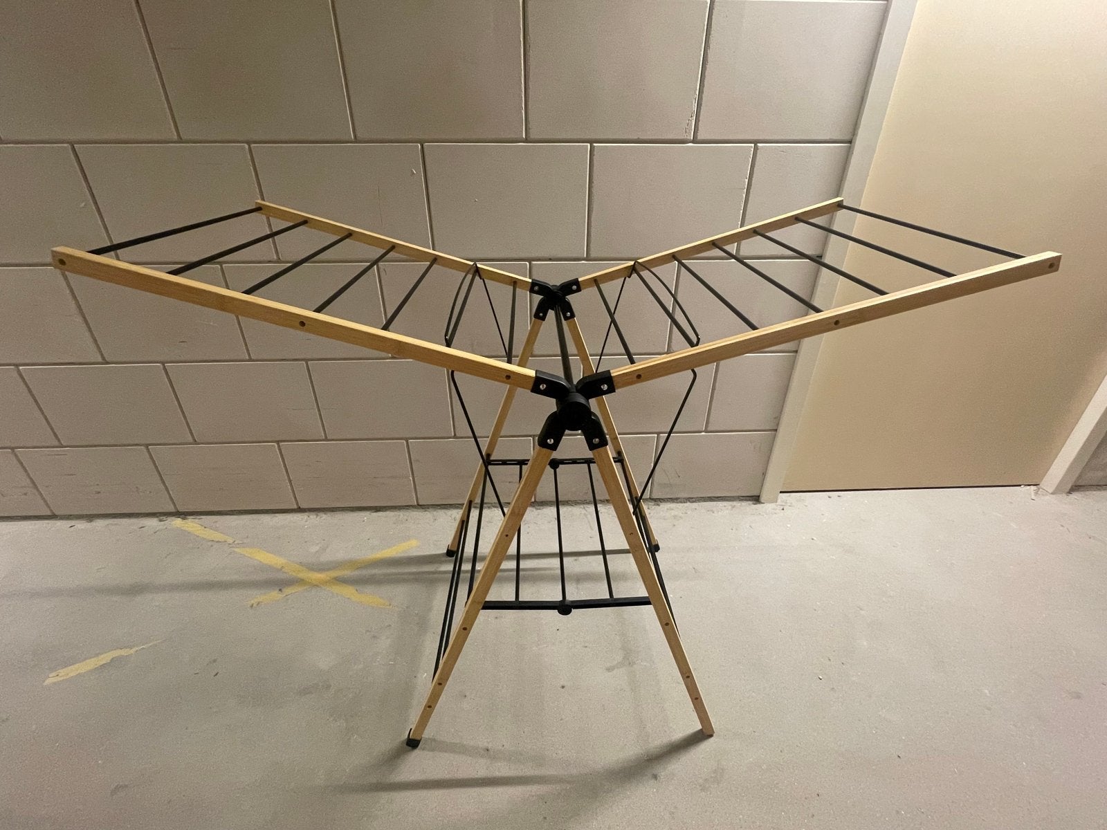 Houten wasrek - inklapbaar en ruimtebesparend, Ophalen, Zo goed als nieuw, Wasrek