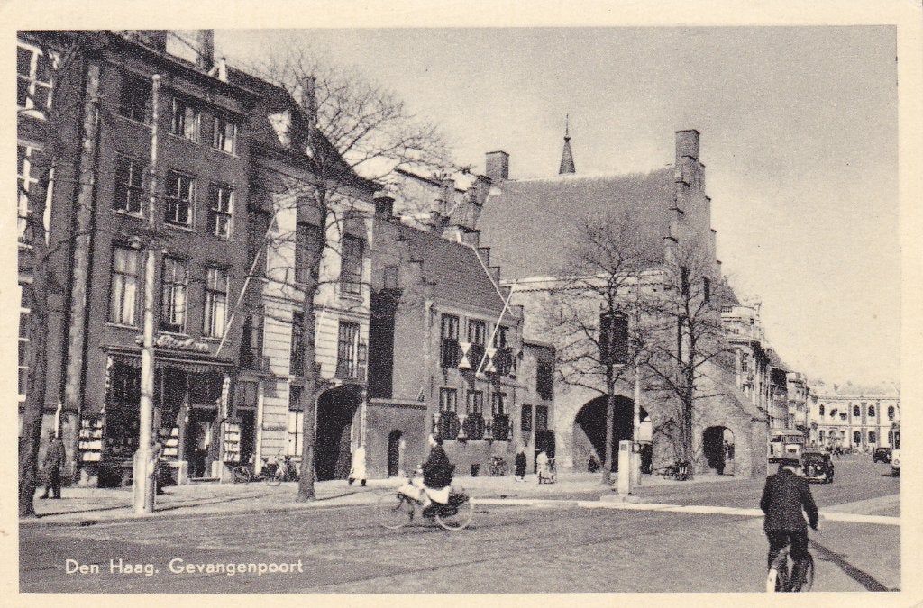 Den Haag. Oude ansichtkaart .Gevangenpoort 1955, Verzamelen, Verzenden, 1940 tot 1960, Gelopen, Zuid-Holland