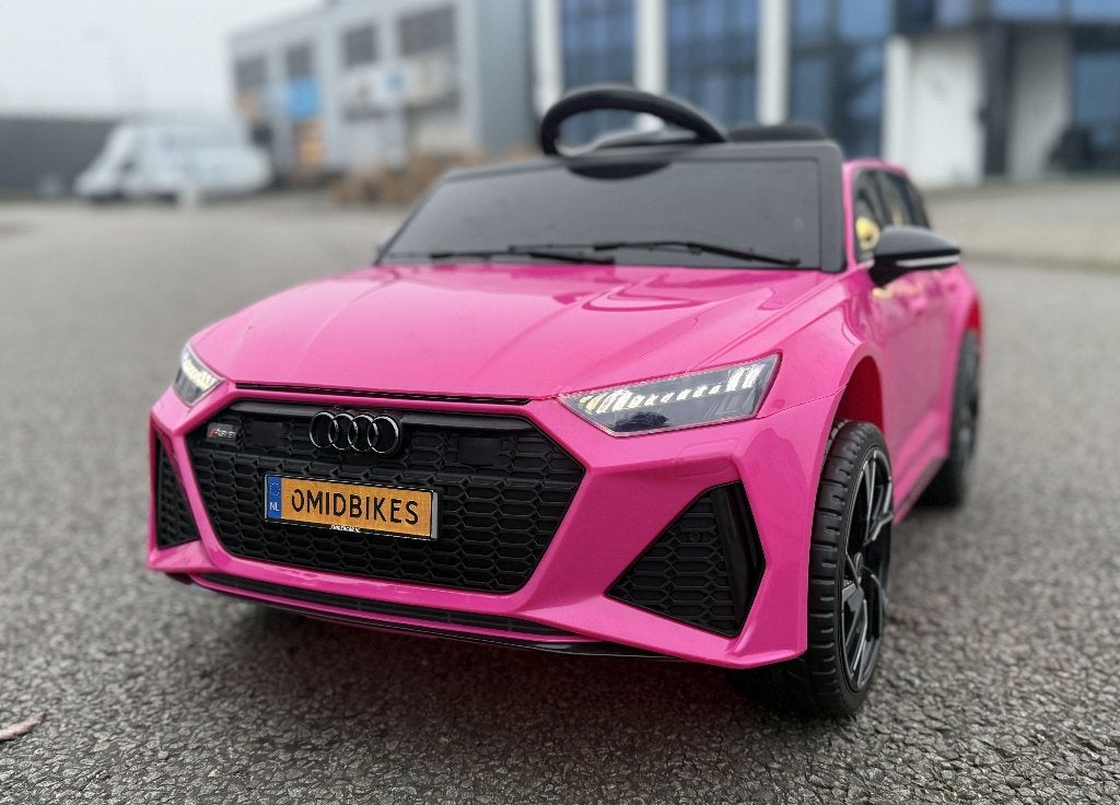 Audi RS6 12v roze Afstandsbediening - Bluetooth - Leder, Kinderen en Baby's, Ophalen of Verzenden, Nieuw, Overige typen