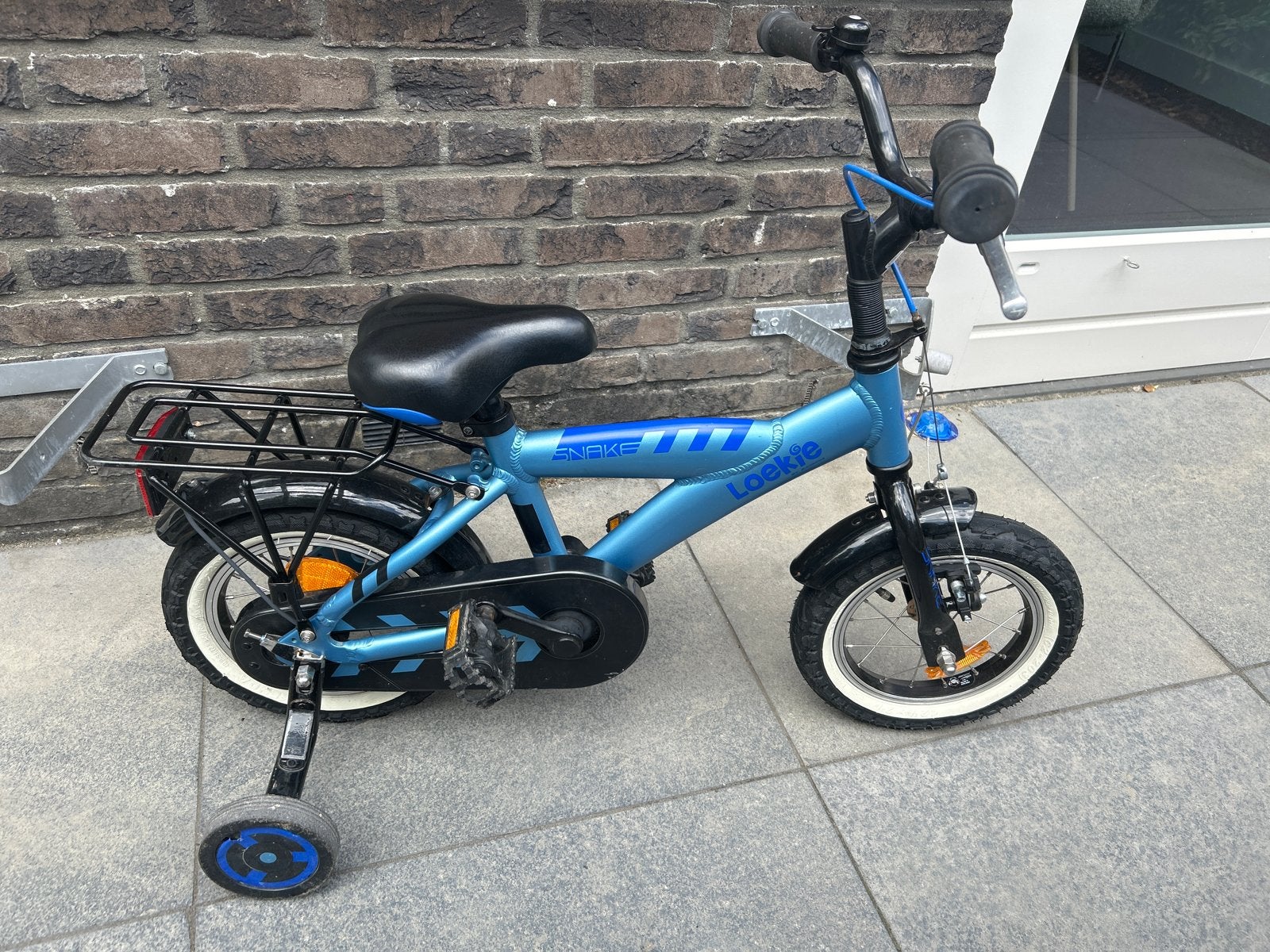 Nette Batavus Loekie 12 inch kinderfiets blauw met zijwieltj, Fietsen en Brommers, Fietsen | Kinderfietsjes, Ophalen, Terugtraprem