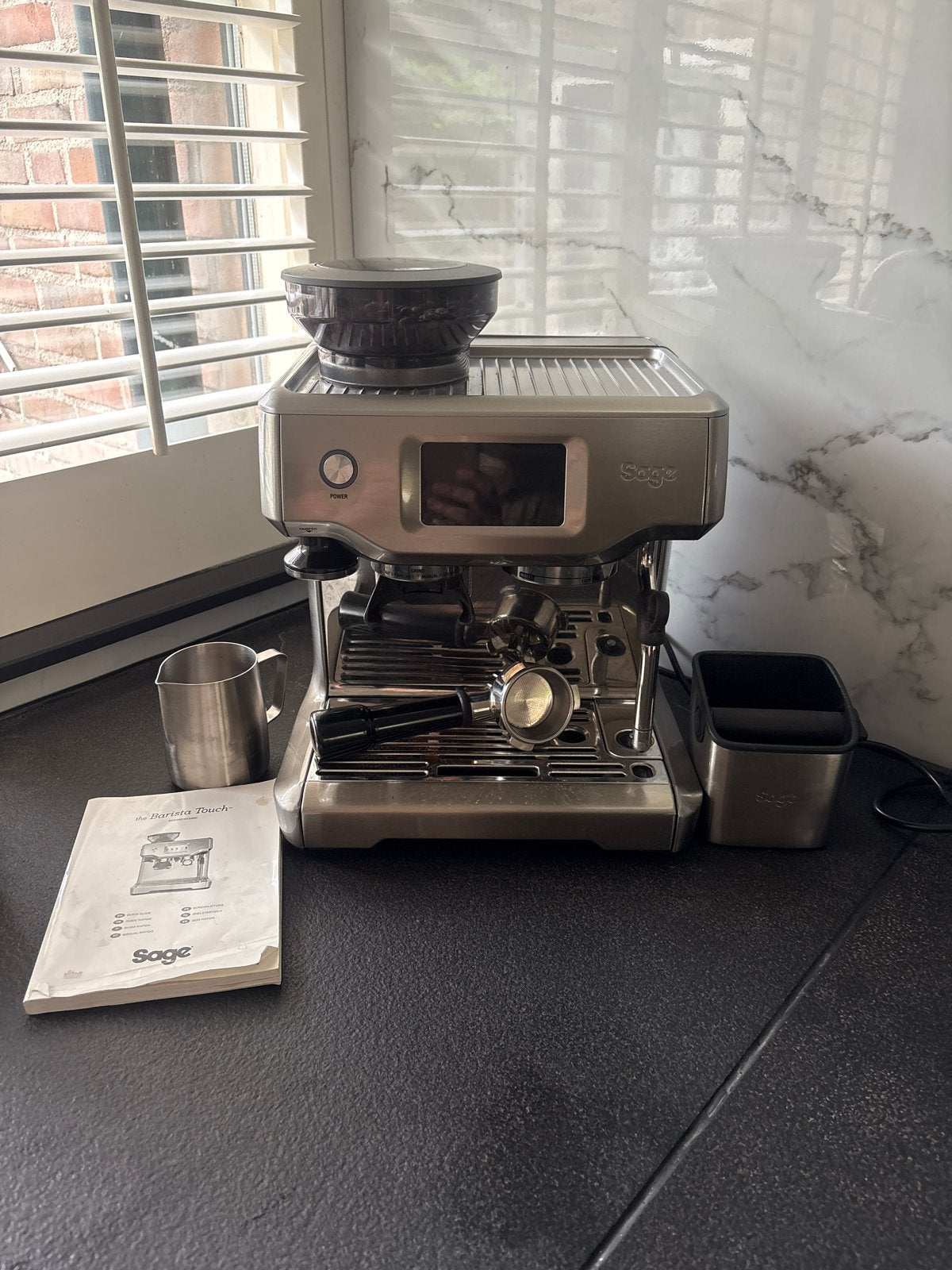 Sage Barista Touch Espressomachine, Gebruikt, Koffiemachine, 1 kopje, Afneembaar waterreservoir