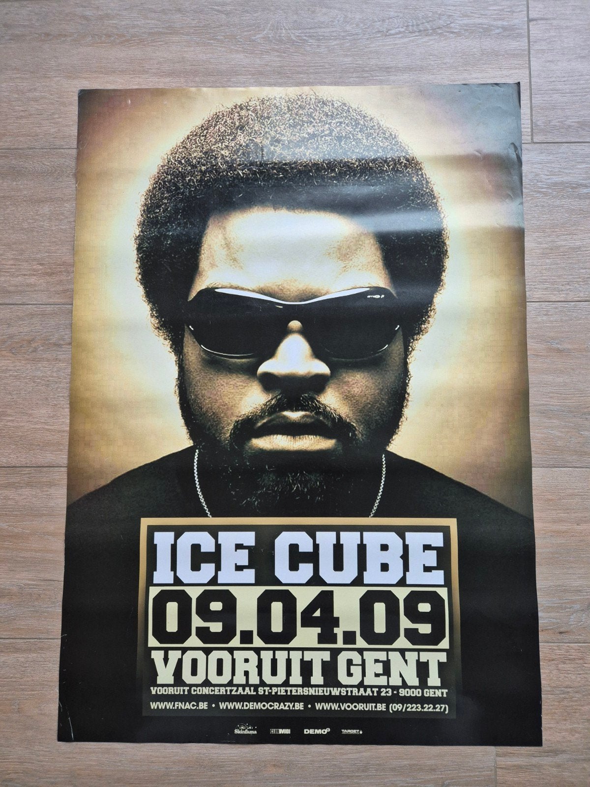 Ice Cube Concert Poster Vooruit Gent 2009, Ophalen of Verzenden, Zo goed als nieuw, A1 t/m A3, Muziek