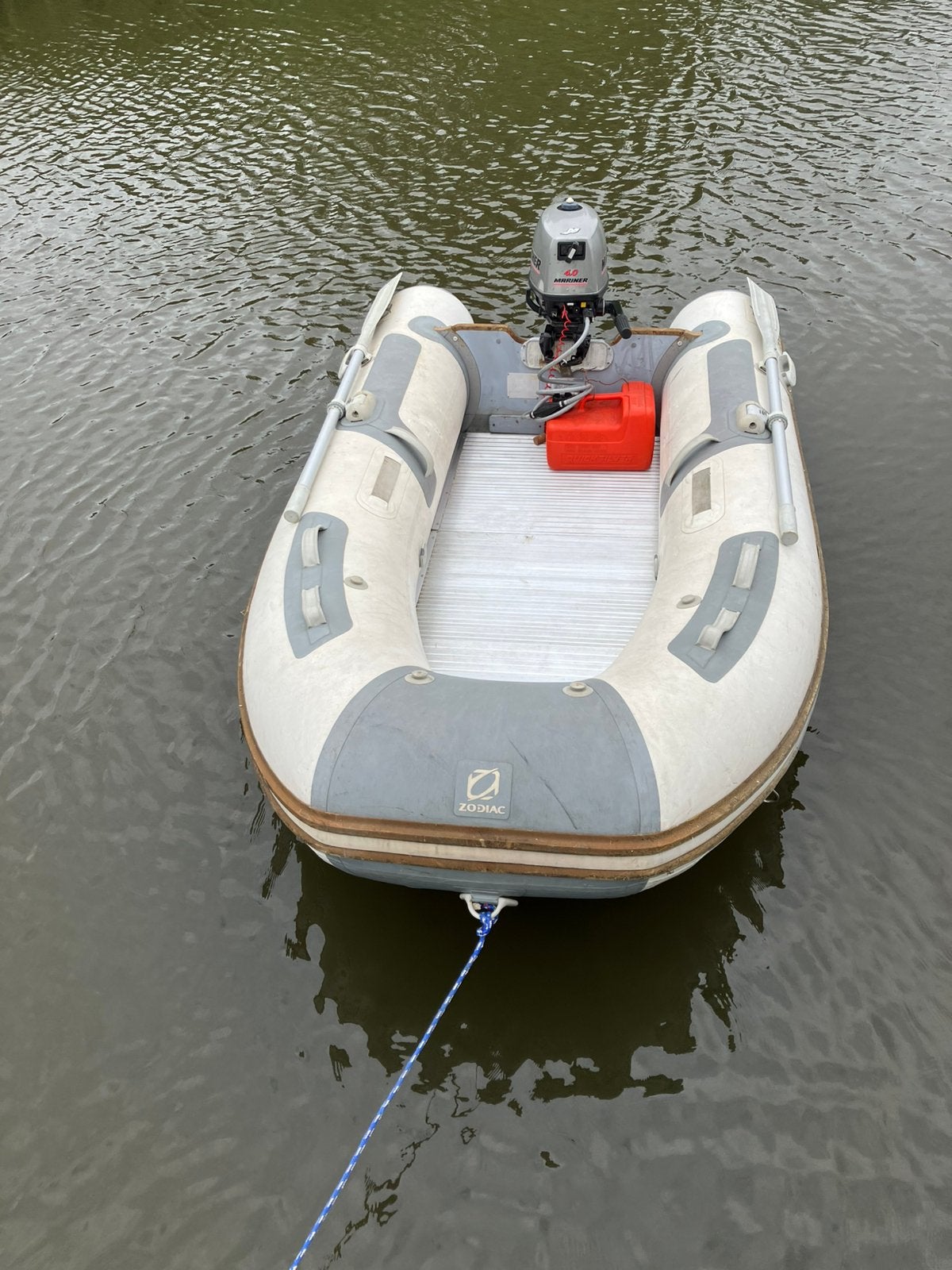 Rubberboot, Watersport en Boten, Rubberboten, Ophalen, Aluminium, Gebruikt, 4 pk