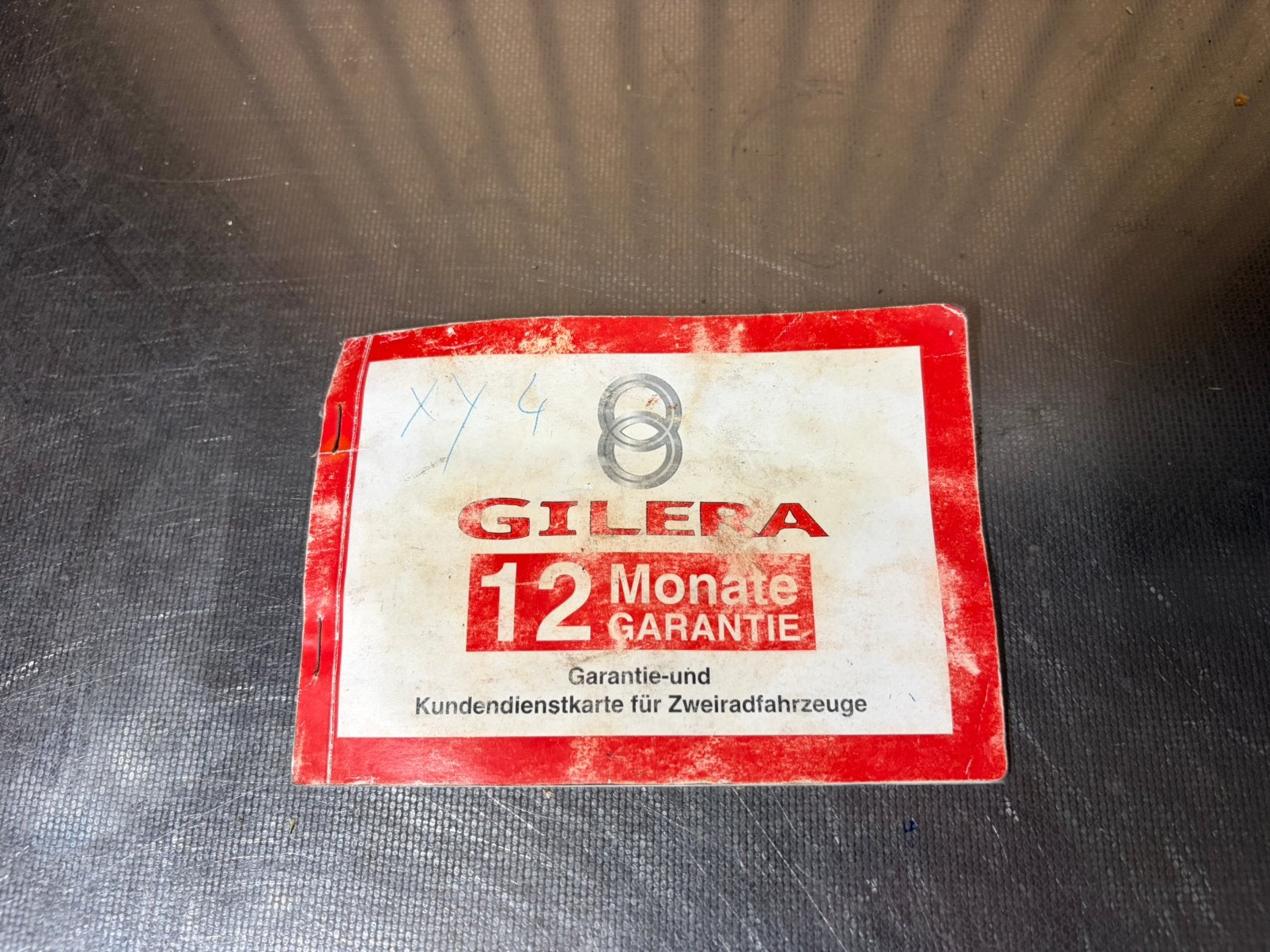 gilera garantie boekje, Ophalen