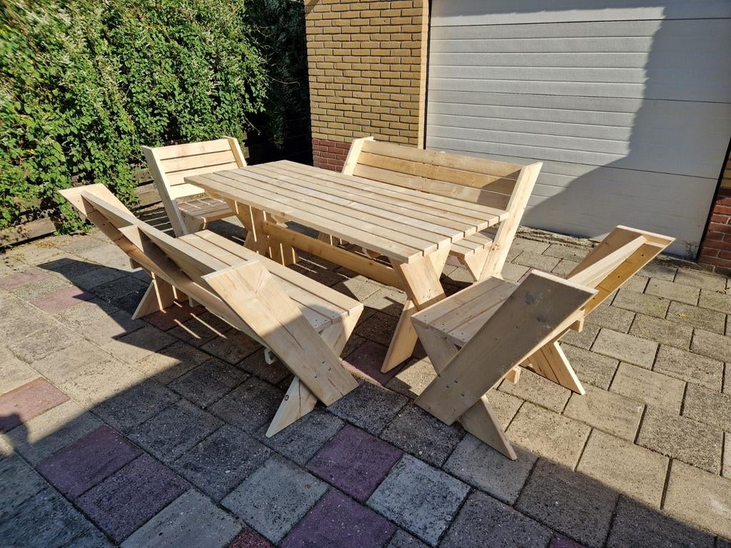 Te Koop Steigerhouten Tuinset, Tuin en Terras, Ophalen of Verzenden, Nieuw, Steigerhout