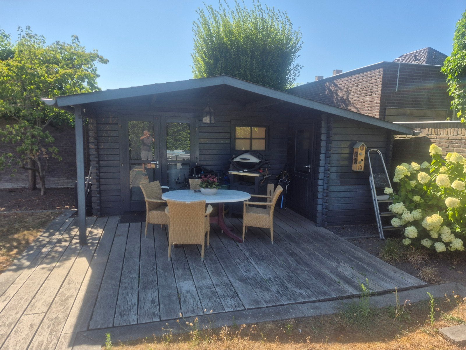 Tuinhuis/blokhut, Tuin en Terras, Tuinhuizen, Ophalen of Verzenden, Gebruikt, 250 tot 500 cm, Blokhut