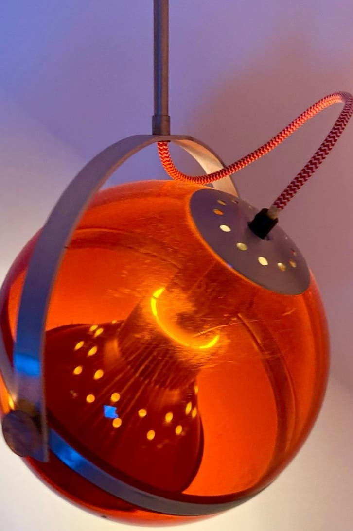 Lamp Globe Dijkstra, Ophalen, E27 (groot), Vintage, space, Kunststof