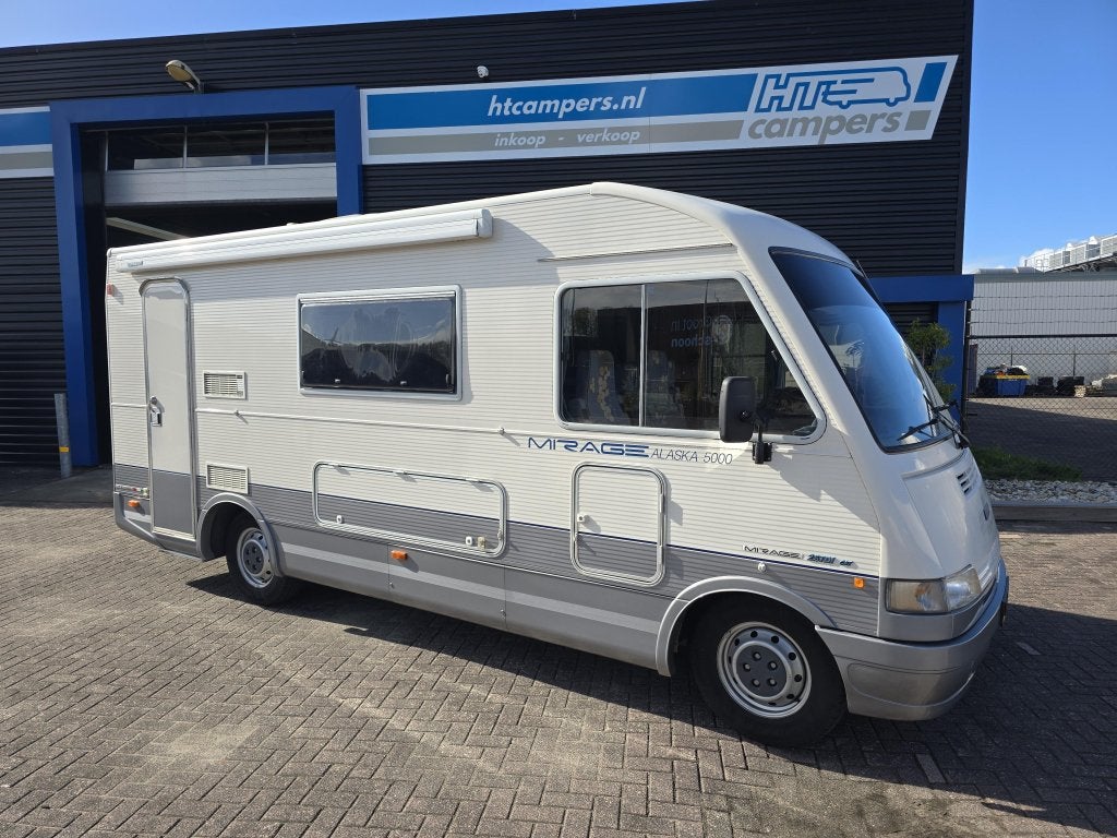 Mirage Alaska 5000 Z.G.O.H 1997, Caravans en Kamperen, Raamblindering, Ringverwarming, Fiat, Achteruitrijcamera
